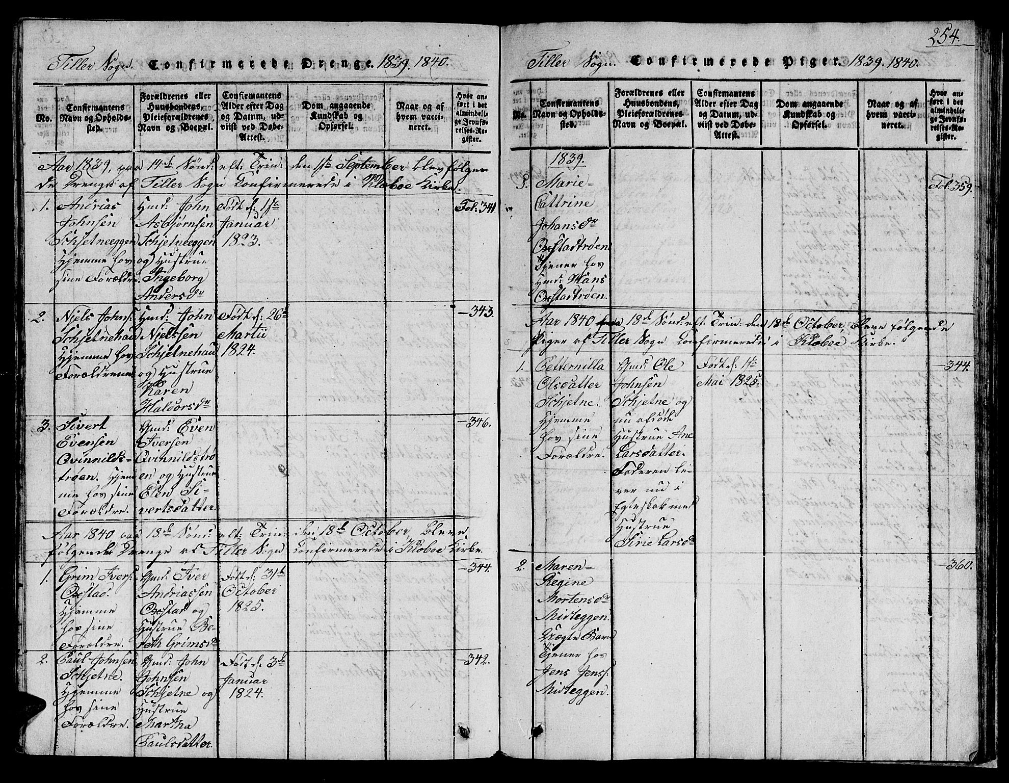 Ministerialprotokoller, klokkerbøker og fødselsregistre - Sør-Trøndelag, SAT/A-1456/621/L0458: Parish register (copy) no. 621C01, 1816-1865, p. 254