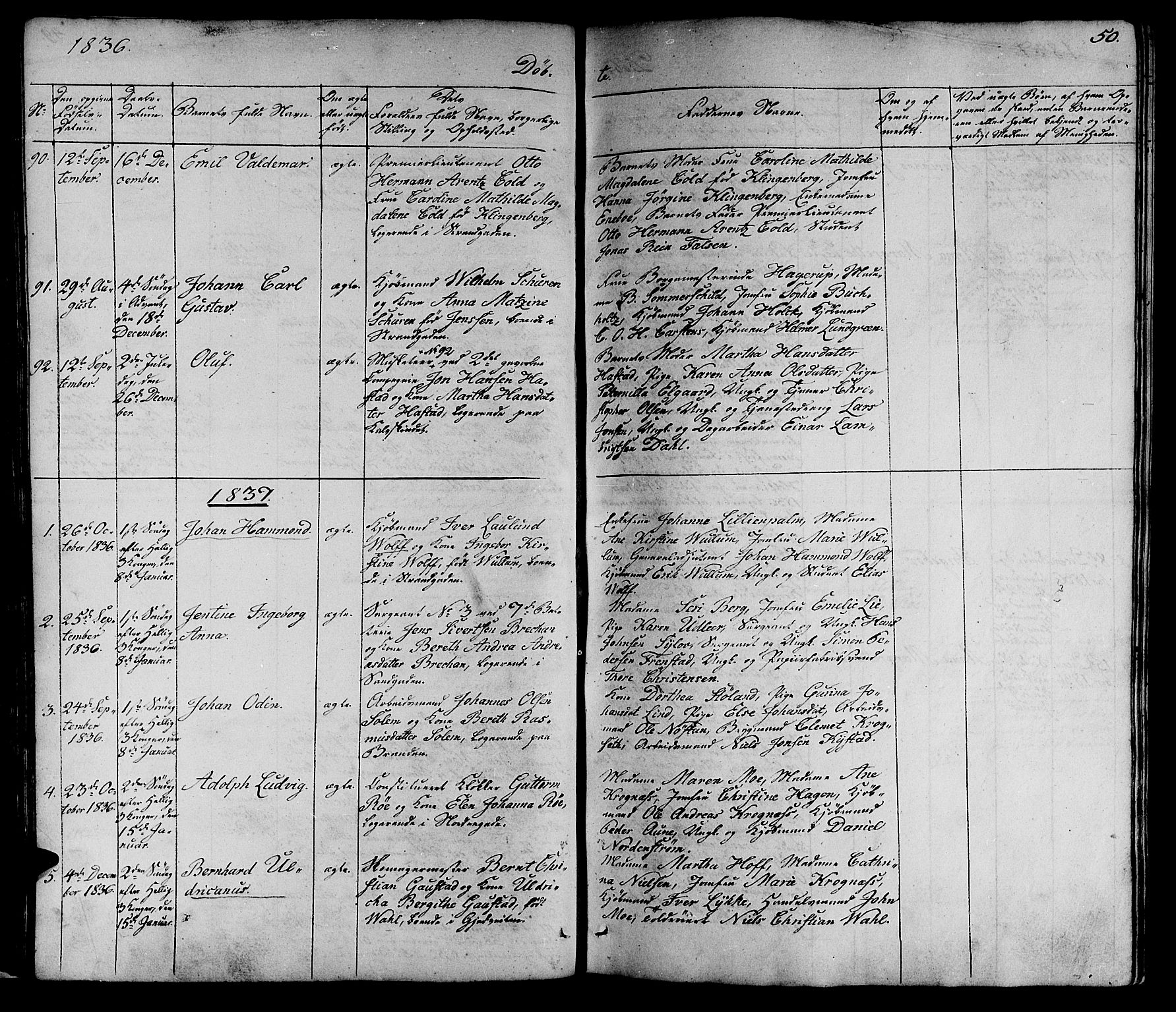 Ministerialprotokoller, klokkerbøker og fødselsregistre - Sør-Trøndelag, SAT/A-1456/602/L0136: Parish register (copy) no. 602C04, 1833-1845, p. 50