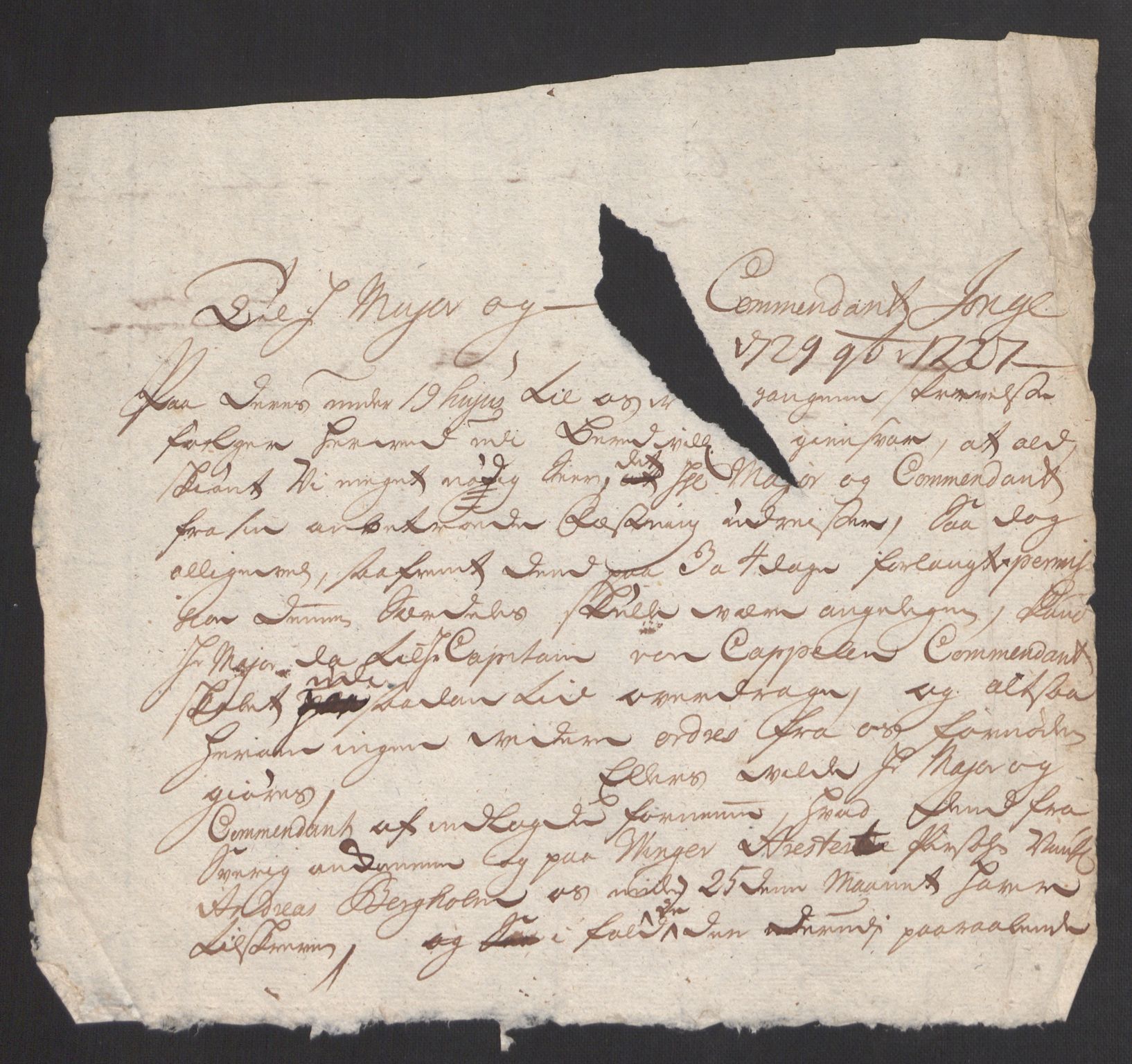 Kommanderende general (KG I) med Det norske krigsdirektorium, AV/RA-EA-5419/B/L0009: Kommanderende generals konsepter og kopibok, 1724-1727