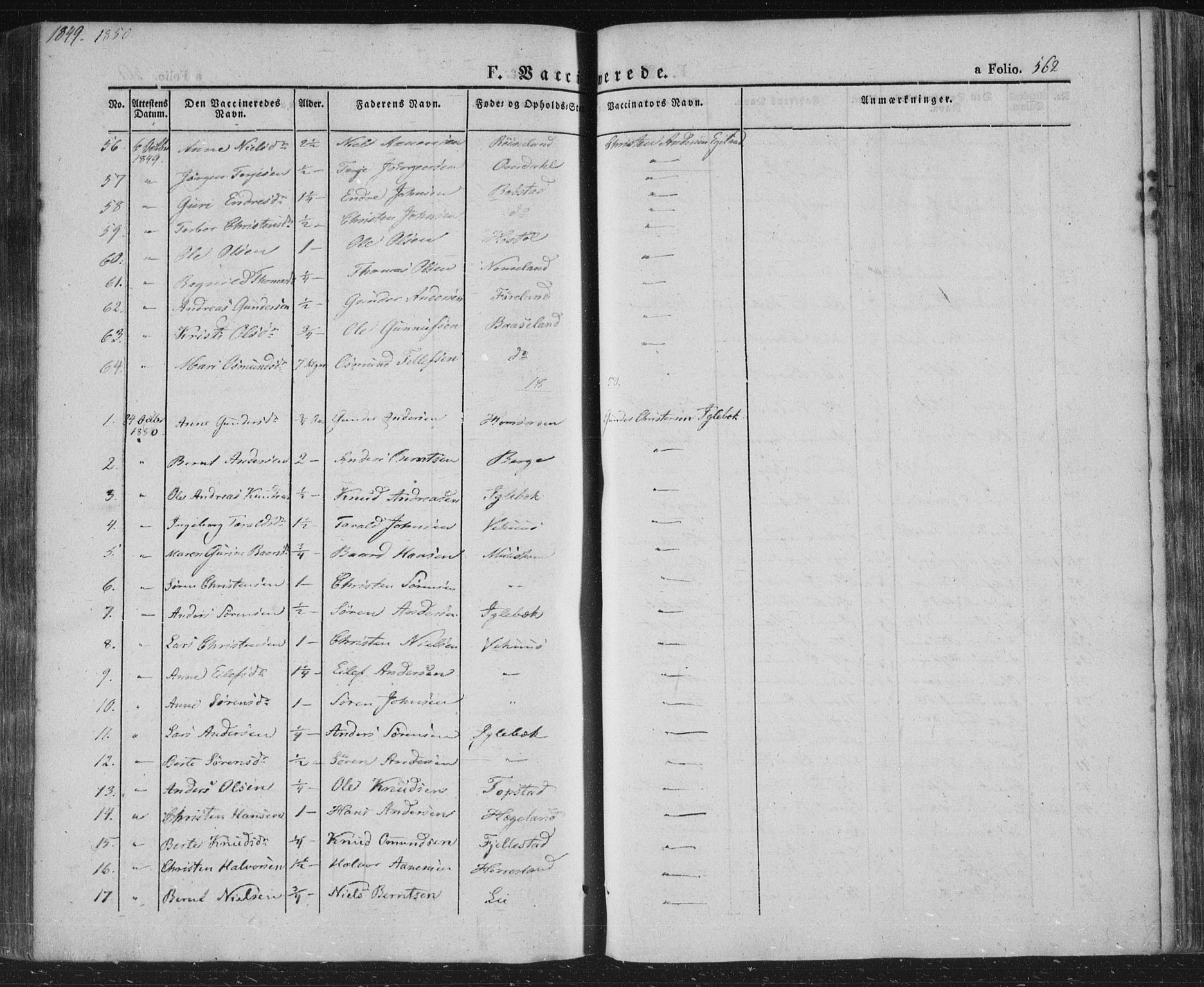 Vennesla sokneprestkontor, AV/SAK-1111-0045/Fa/Fac/L0004: Parish register (official) no. A 4, 1834-1855, p. 562