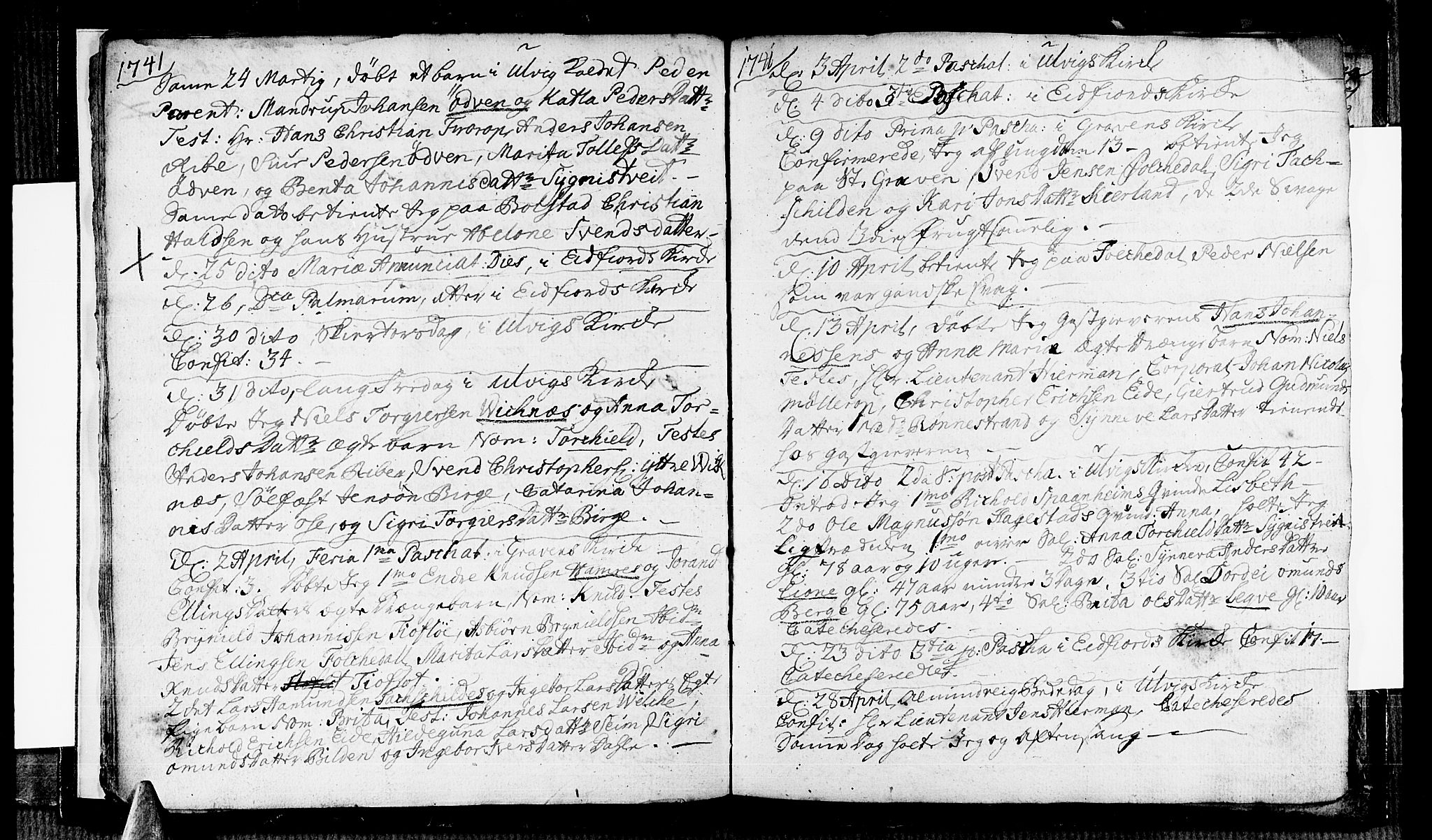 Ulvik sokneprestembete, AV/SAB-A-78801/H/Haa: Parish register (official) no. A 5, 1740-1743, p. 9