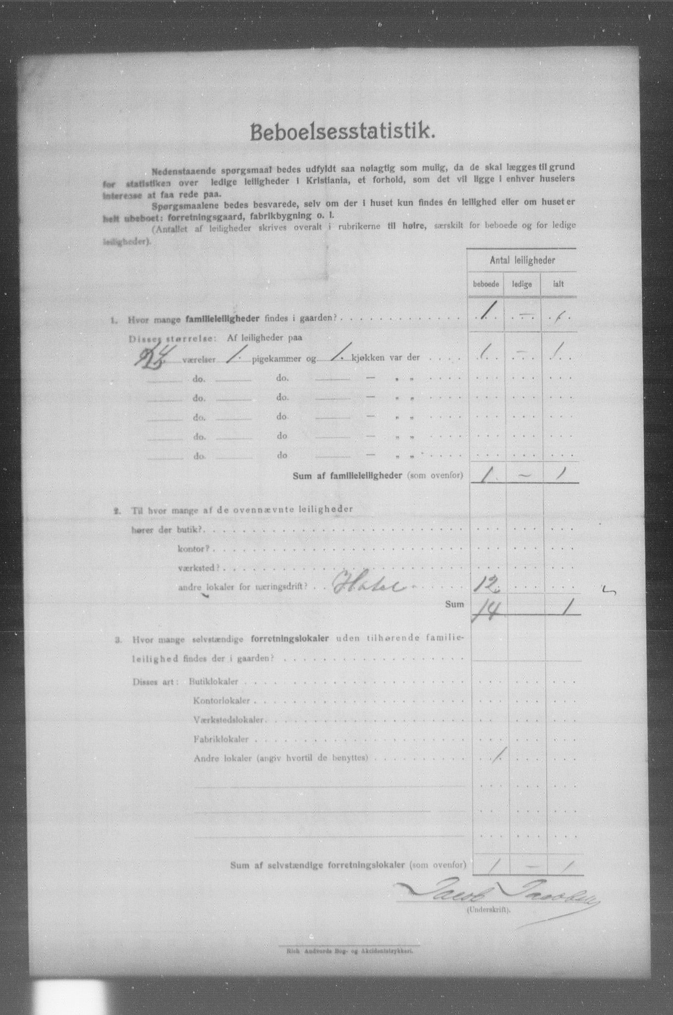 OBA, Municipal Census 1904 for Kristiania, 1904, p. 19459