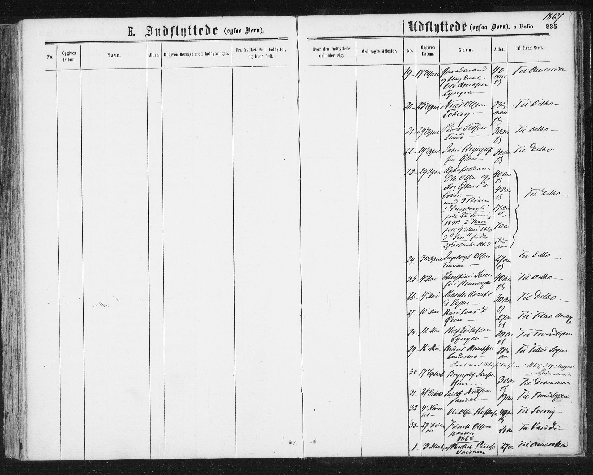 Ministerialprotokoller, klokkerbøker og fødselsregistre - Sør-Trøndelag, SAT/A-1456/692/L1104: Parish register (official) no. 692A04, 1862-1878, p. 235