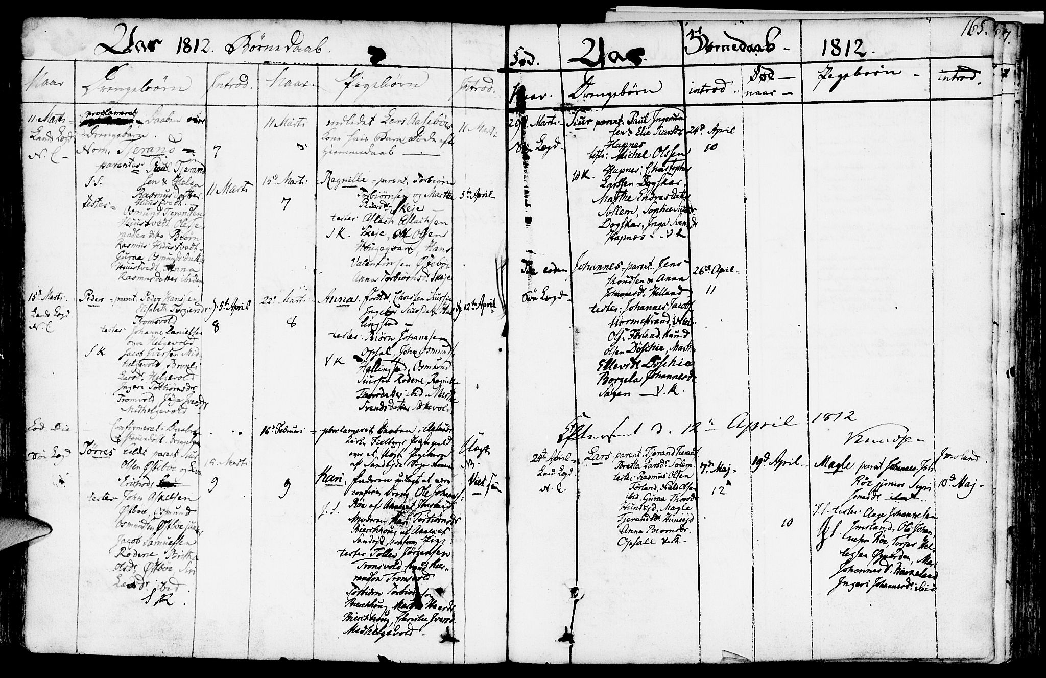 Vikedal sokneprestkontor, SAST/A-101840/01/IV: Parish register (official) no. A 2, 1779-1817, p. 165