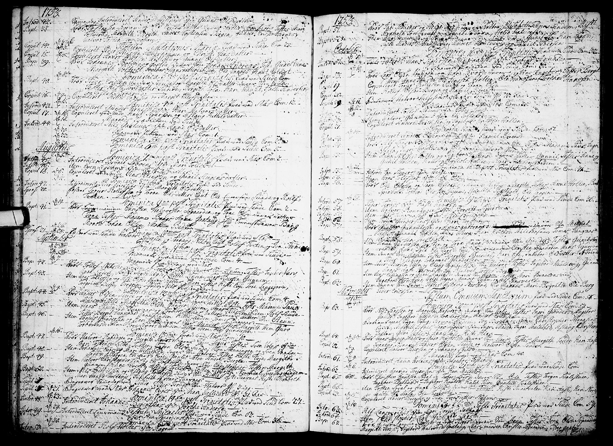 Sauherad kirkebøker, SAKO/A-298/F/Fa/L0003: Parish register (official) no. I 3, 1722-1766
