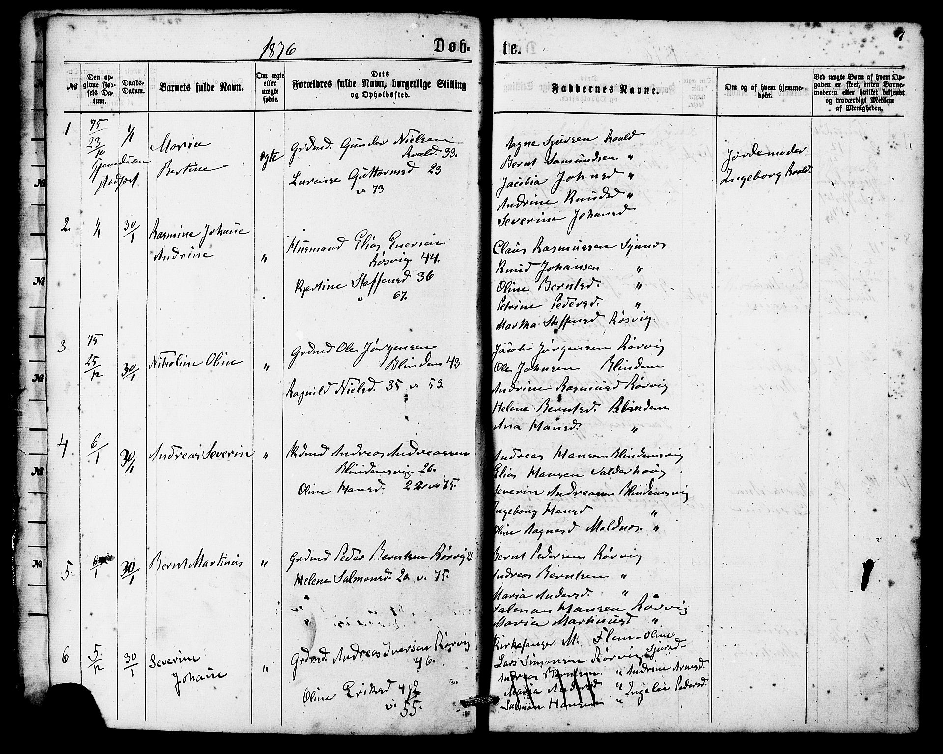 Ministerialprotokoller, klokkerbøker og fødselsregistre - Møre og Romsdal, SAT/A-1454/537/L0519: Parish register (official) no. 537A03, 1876-1889, p. 7