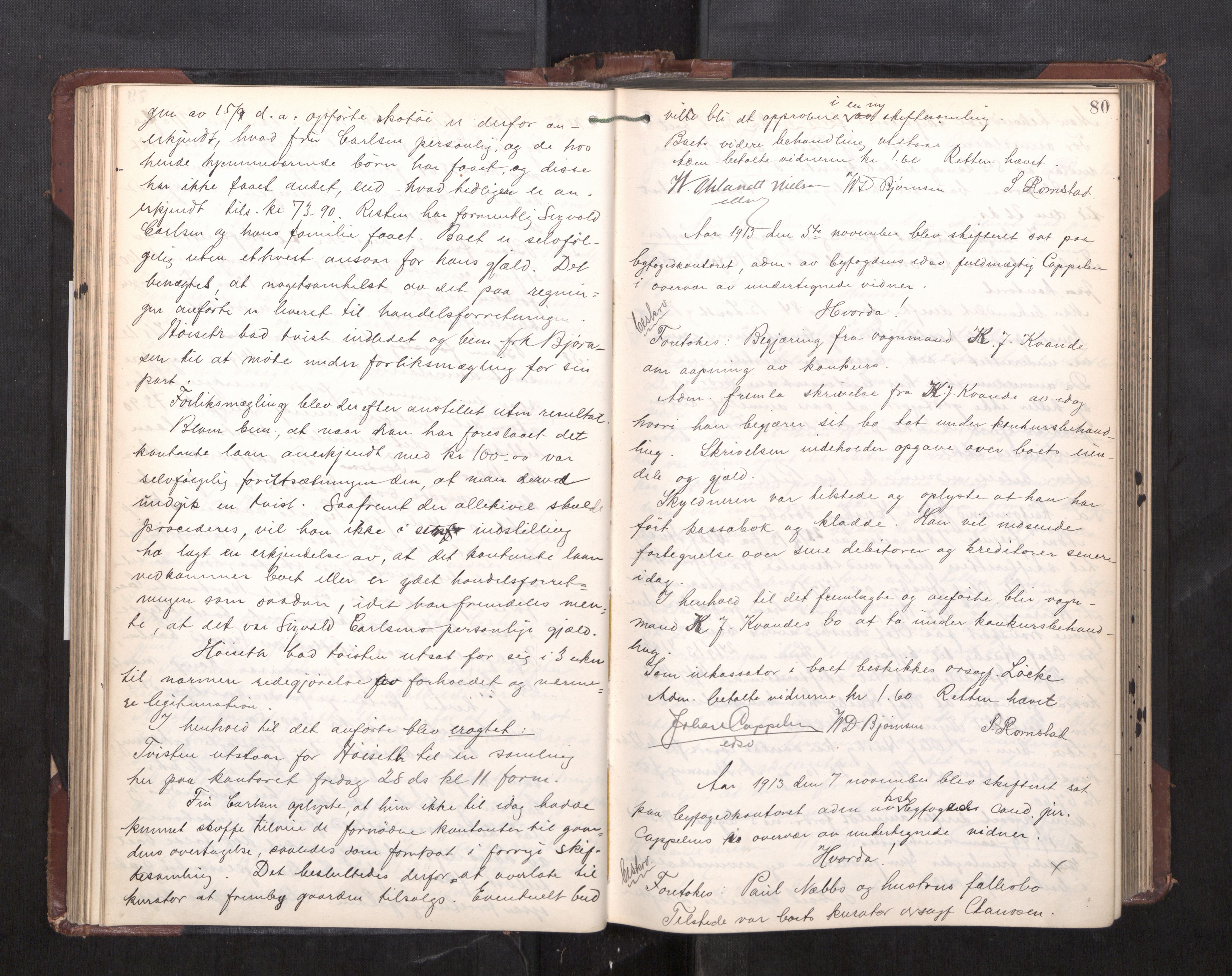 Trondheim byfogd, AV/SAT-A-0003/1/3/3C/L0028: Skifteregistreringsprotokoll - 17/1-29/1. (u/ register), 1913-1917, p. 80