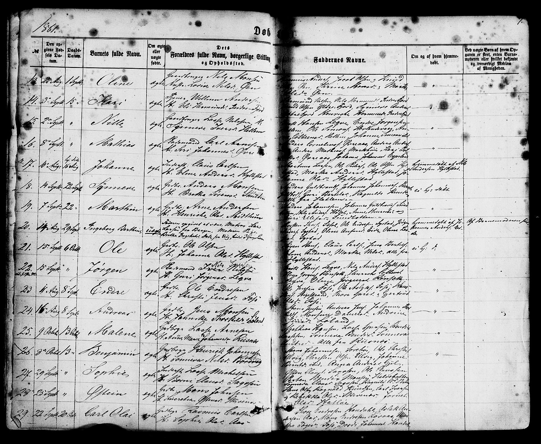 Hyllestad sokneprestembete, AV/SAB-A-80401: Parish register (official) no. A 1, 1861-1886, p. 7