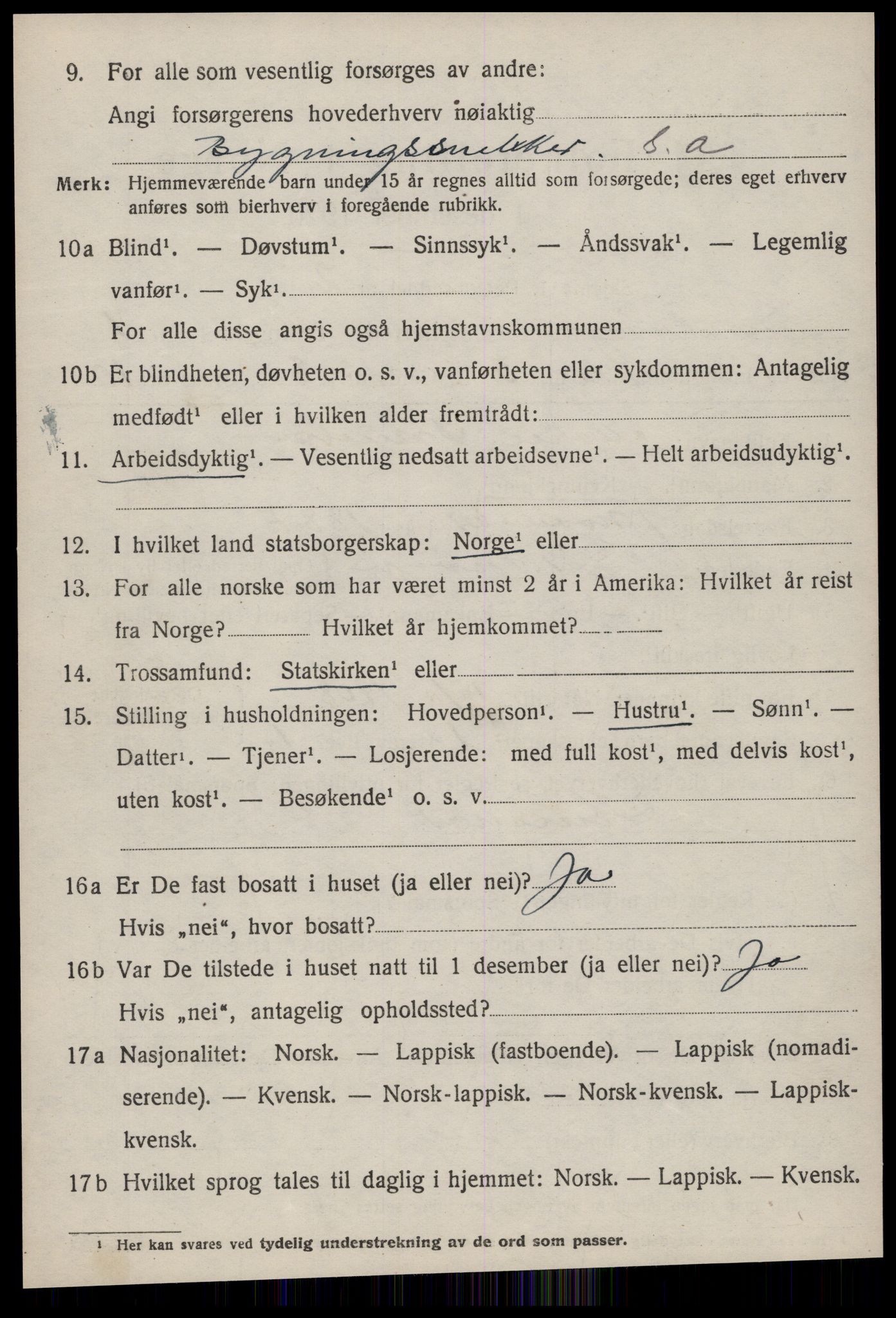 SAT, 1920 census for Sør-Frøya, 1920, p. 806