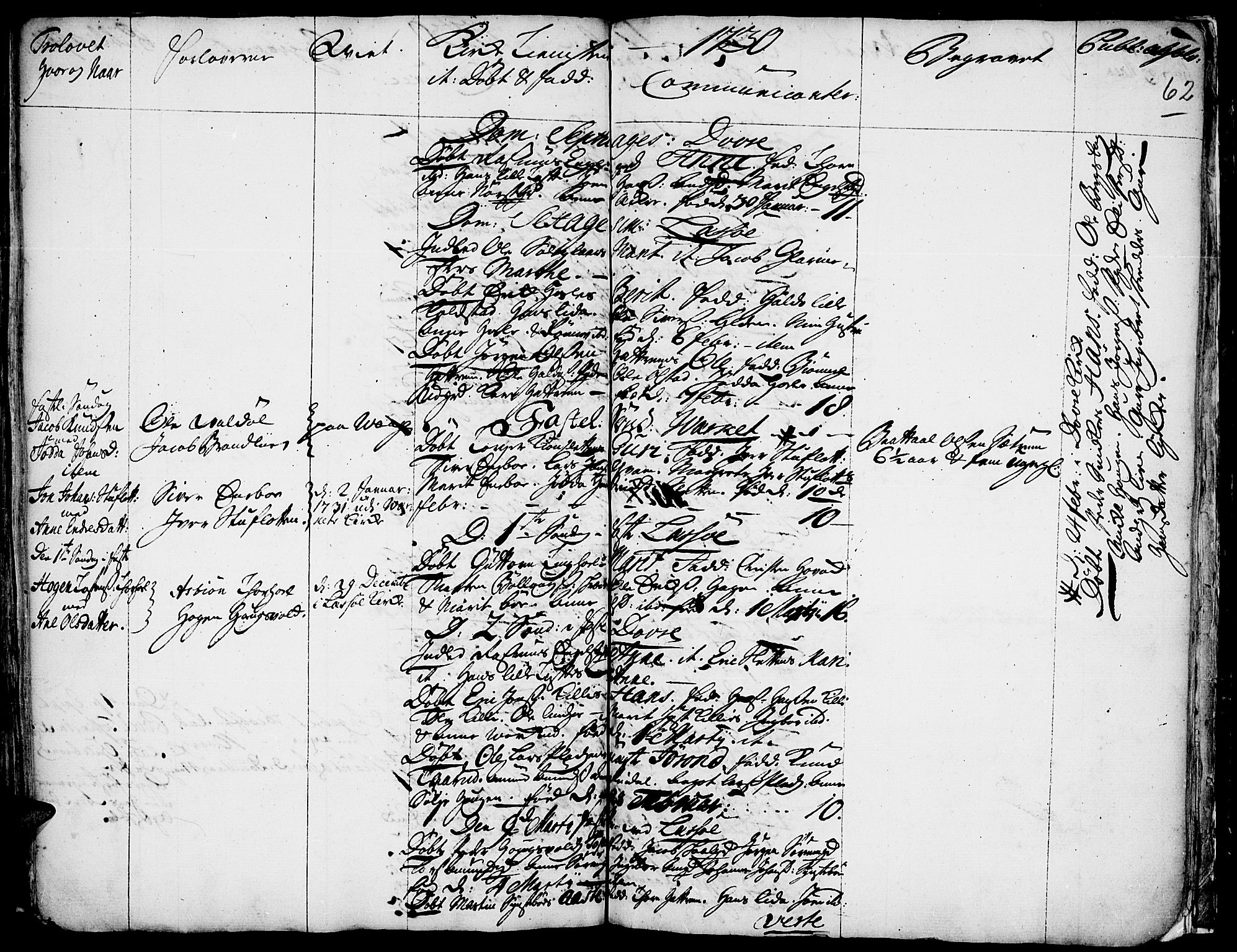 Lesja prestekontor, SAH/PREST-068/H/Ha/Haa/L0001: Parish register (official) no. 1, 1724-1731, p. 62