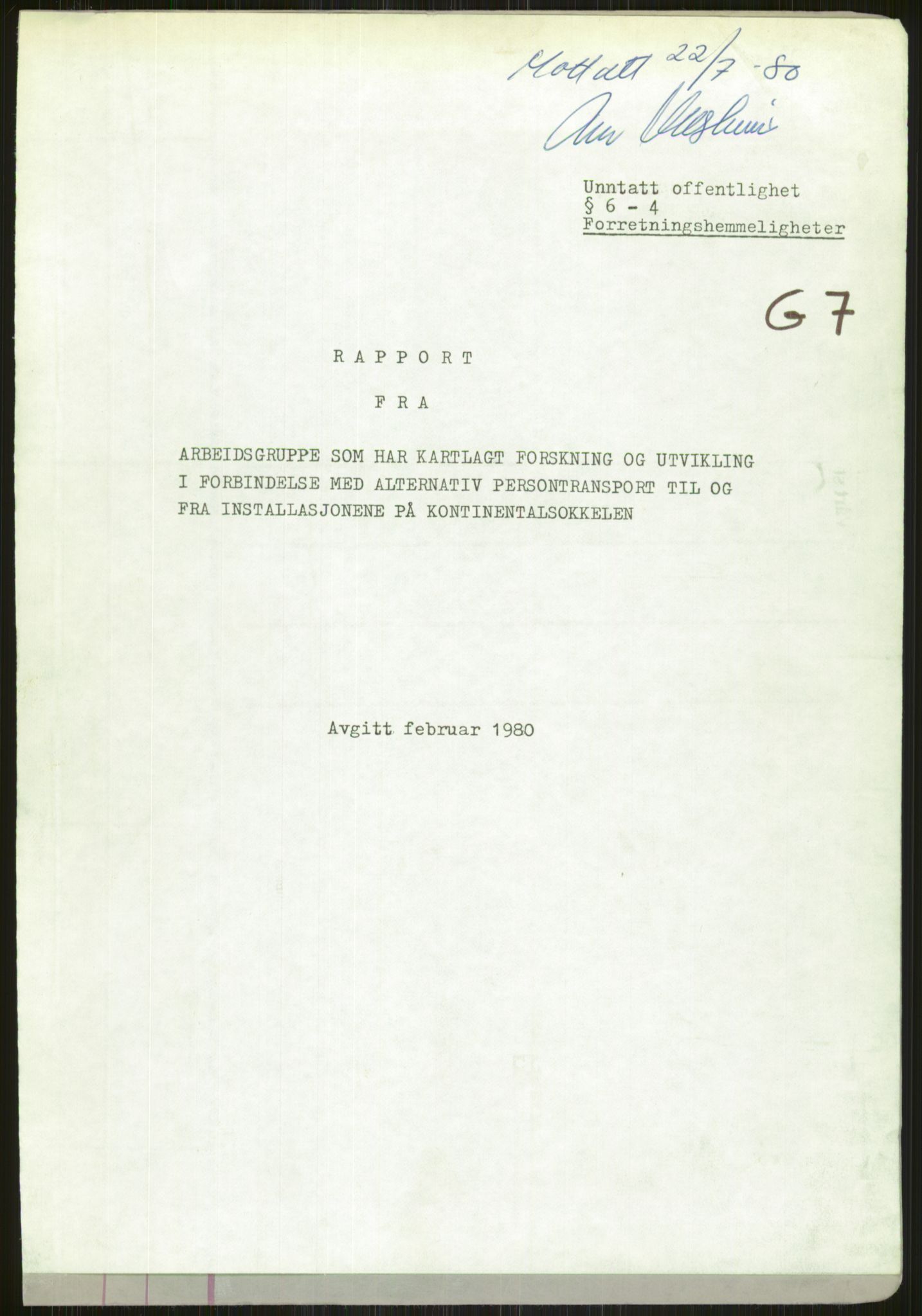 Justisdepartementet, Granskningskommisjonen ved Alexander Kielland-ulykken 27.3.1980, RA/S-1165/D/L0010: E CFEM (E20-E35 av 35)/G Oljedirektoratet (Doku.liste + G1-G3, G6-G8 av 8), 1980-1981, p. 507