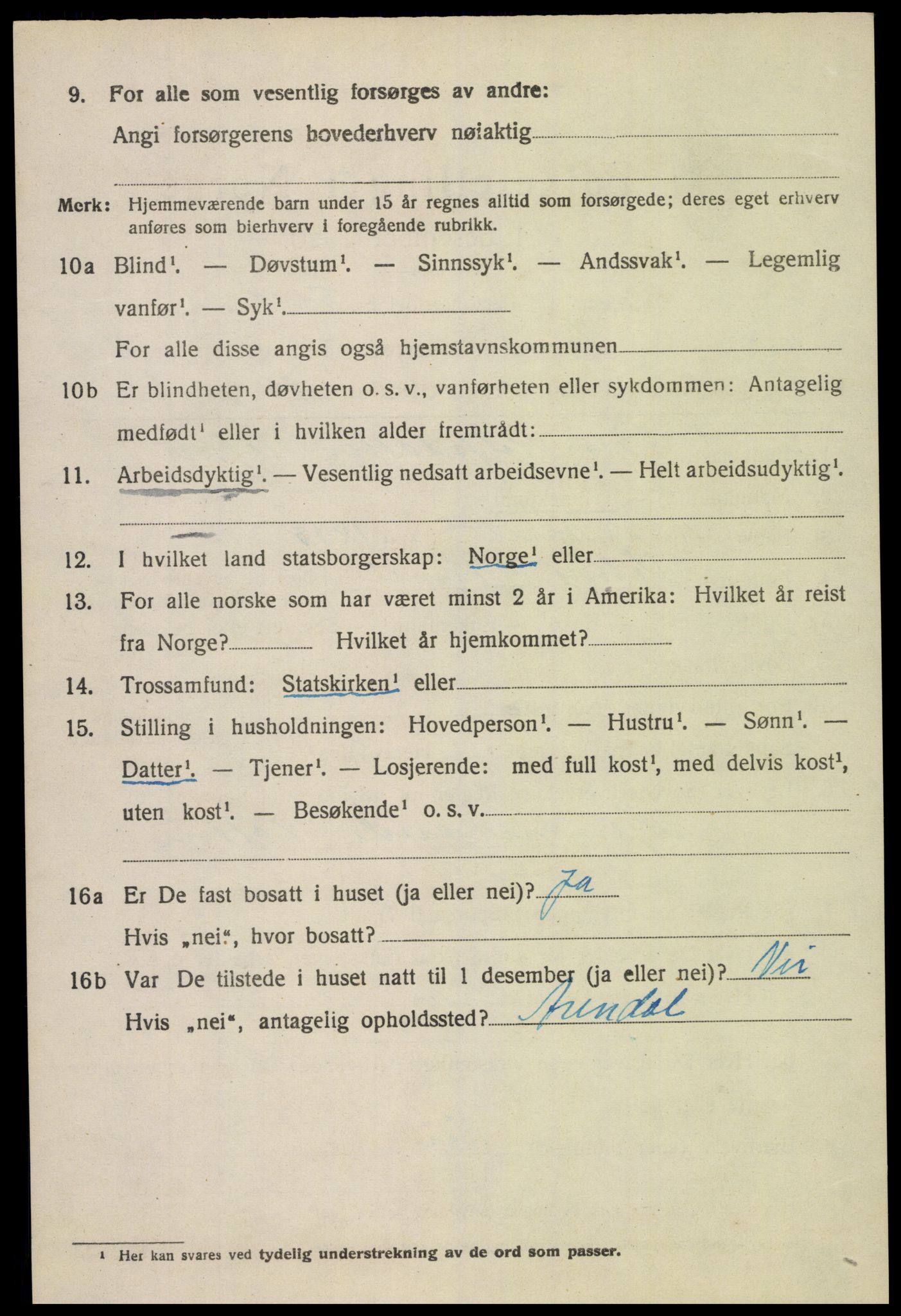 SAK, 1920 census for Åmli, 1920, p. 4214