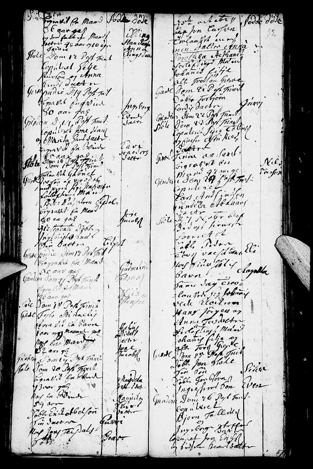 Etne sokneprestembete, AV/SAB-A-75001/H/Haa: Parish register (official) no. A 2, 1725-1755, p. 52