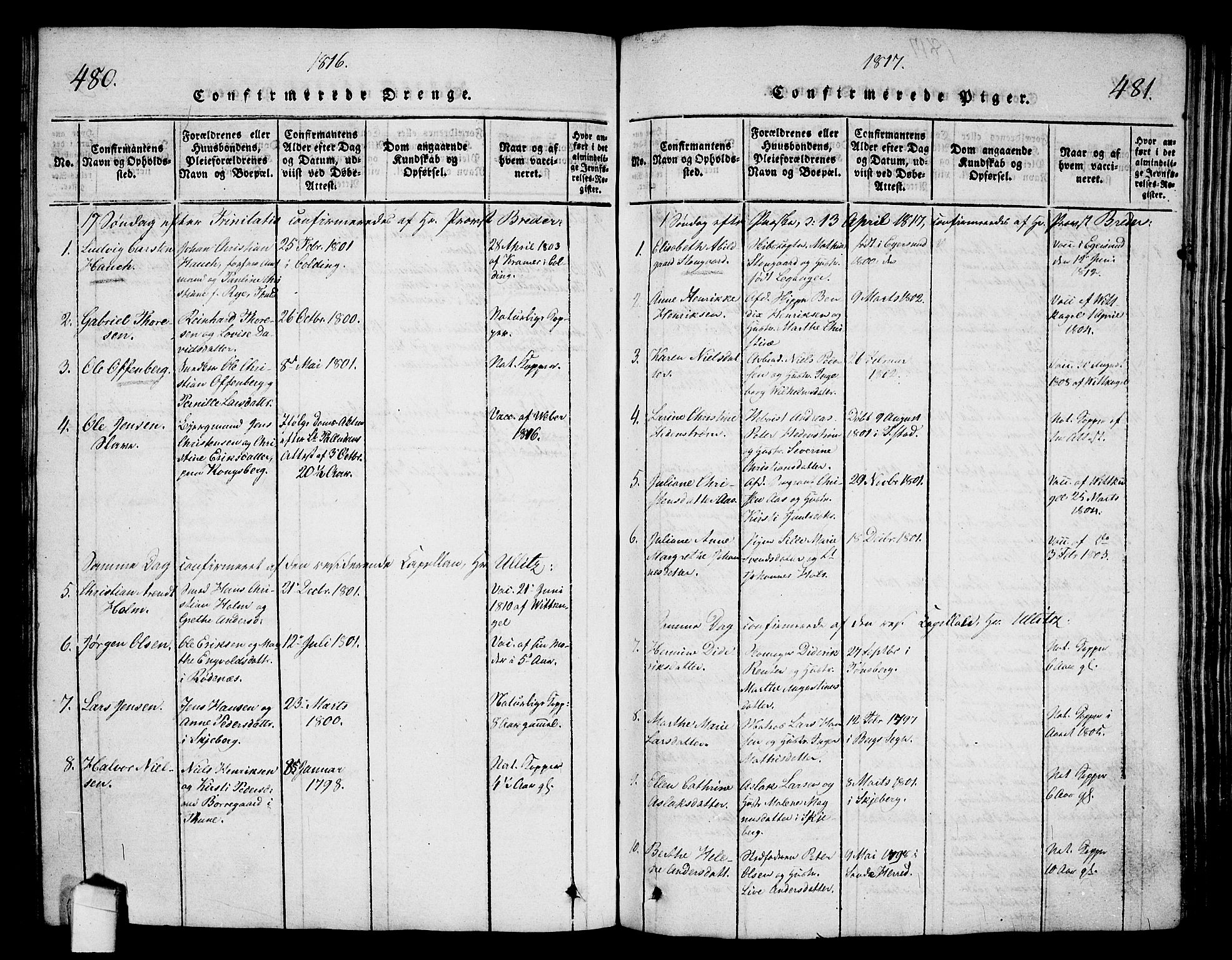 Halden prestekontor Kirkebøker, SAO/A-10909/G/Ga/L0001: Parish register (copy) no. 1, 1815-1833, p. 480-481