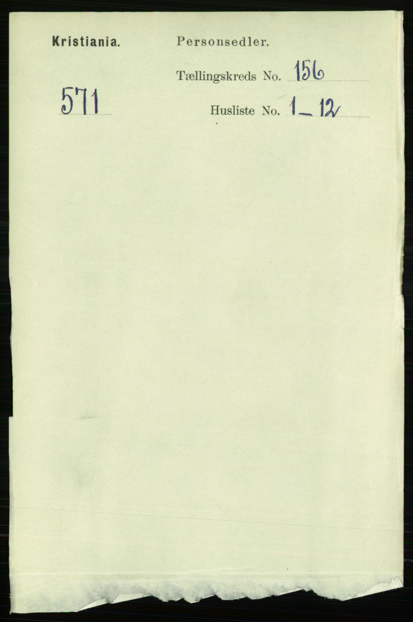 RA, 1891 census for 0301 Kristiania, 1891, p. 88731