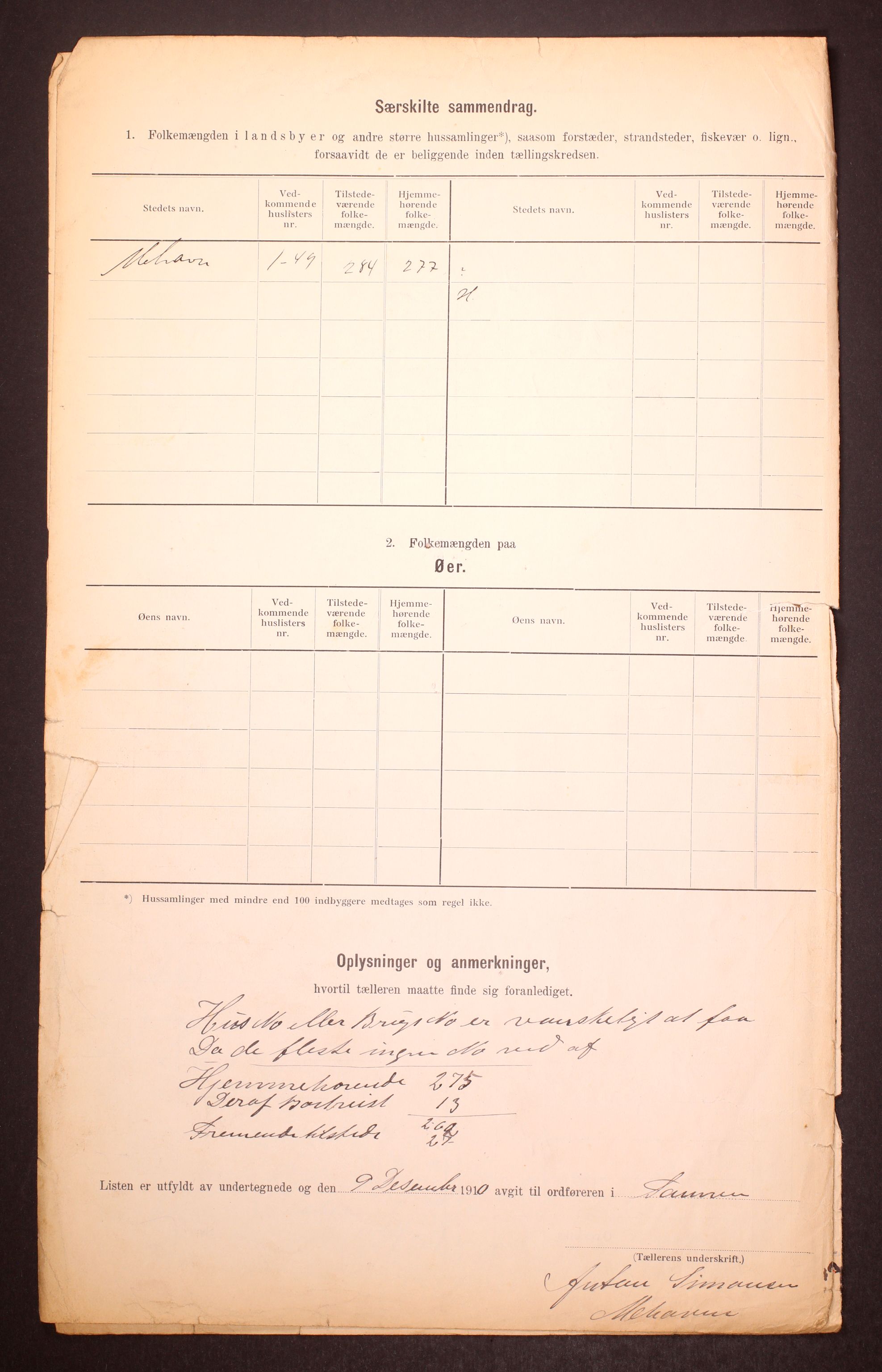 RA, 1910 census for Tana, 1910, p. 38