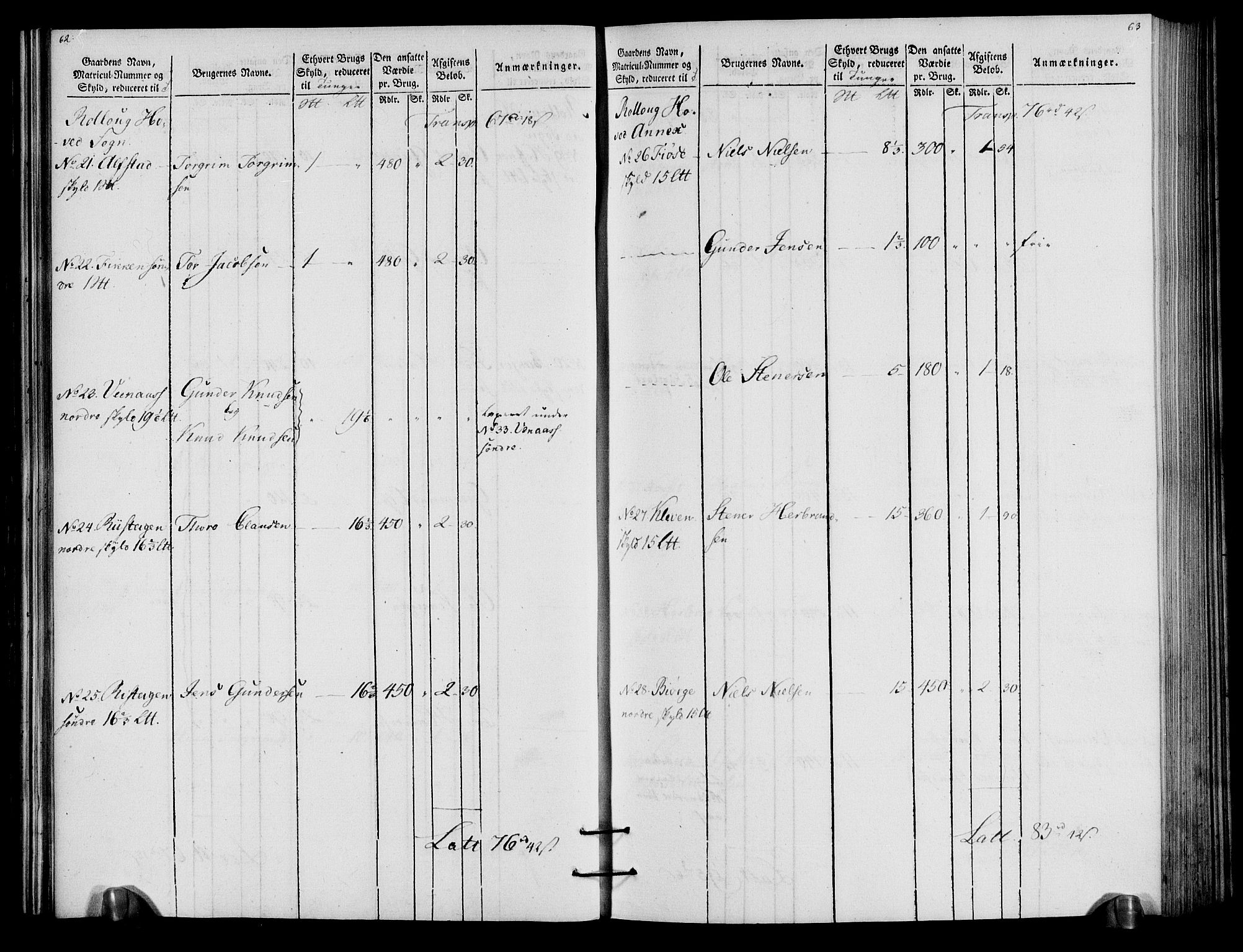 Rentekammeret inntil 1814, Realistisk ordnet avdeling, AV/RA-EA-4070/N/Ne/Nea/L0057a: Numedal og Sandsvær fogderi. Oppebørselsregister for fogderiets landdistrikter, 1803-1804, p. 35