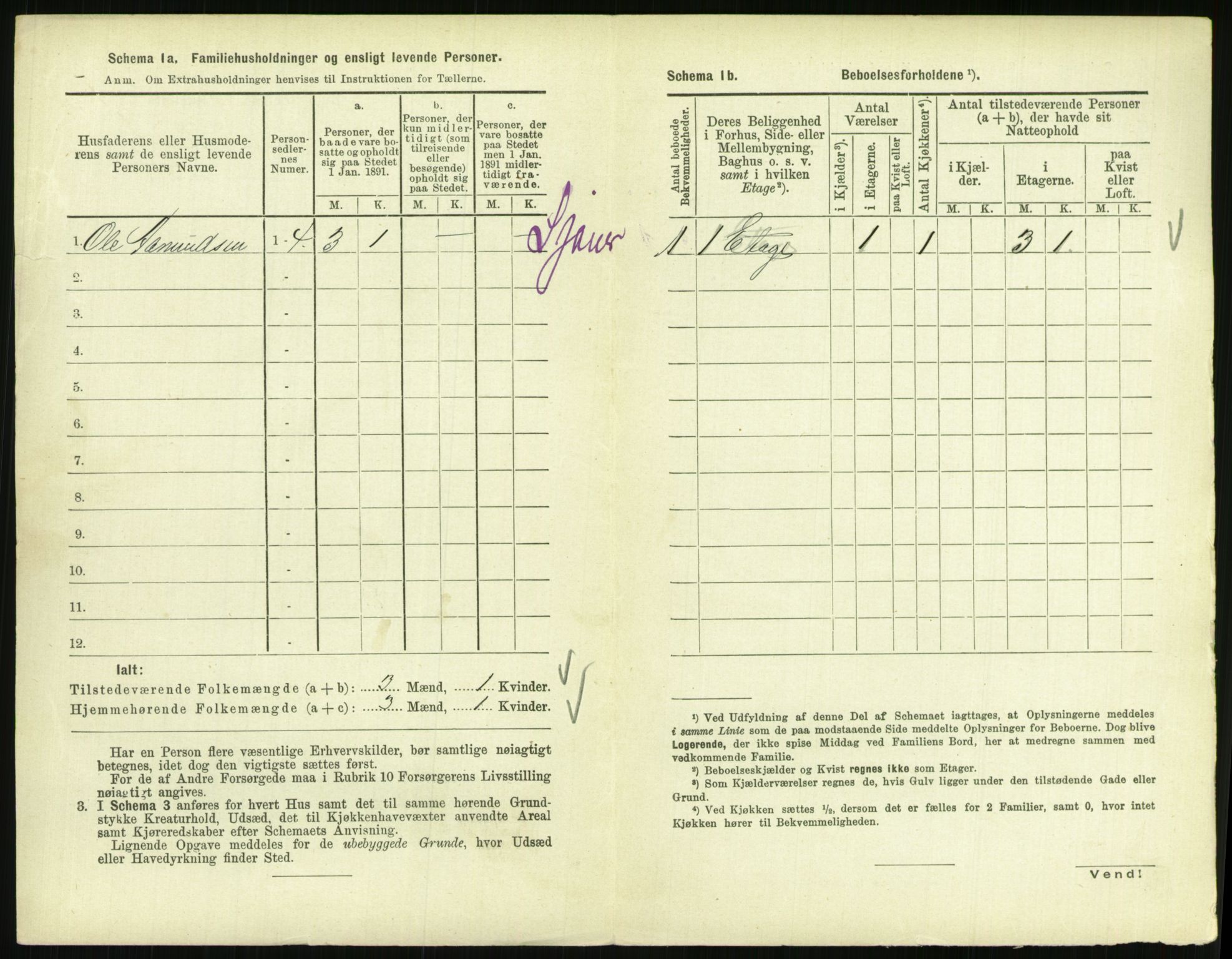 RA, 1891 census for 0801 Kragerø, 1891, p. 1289