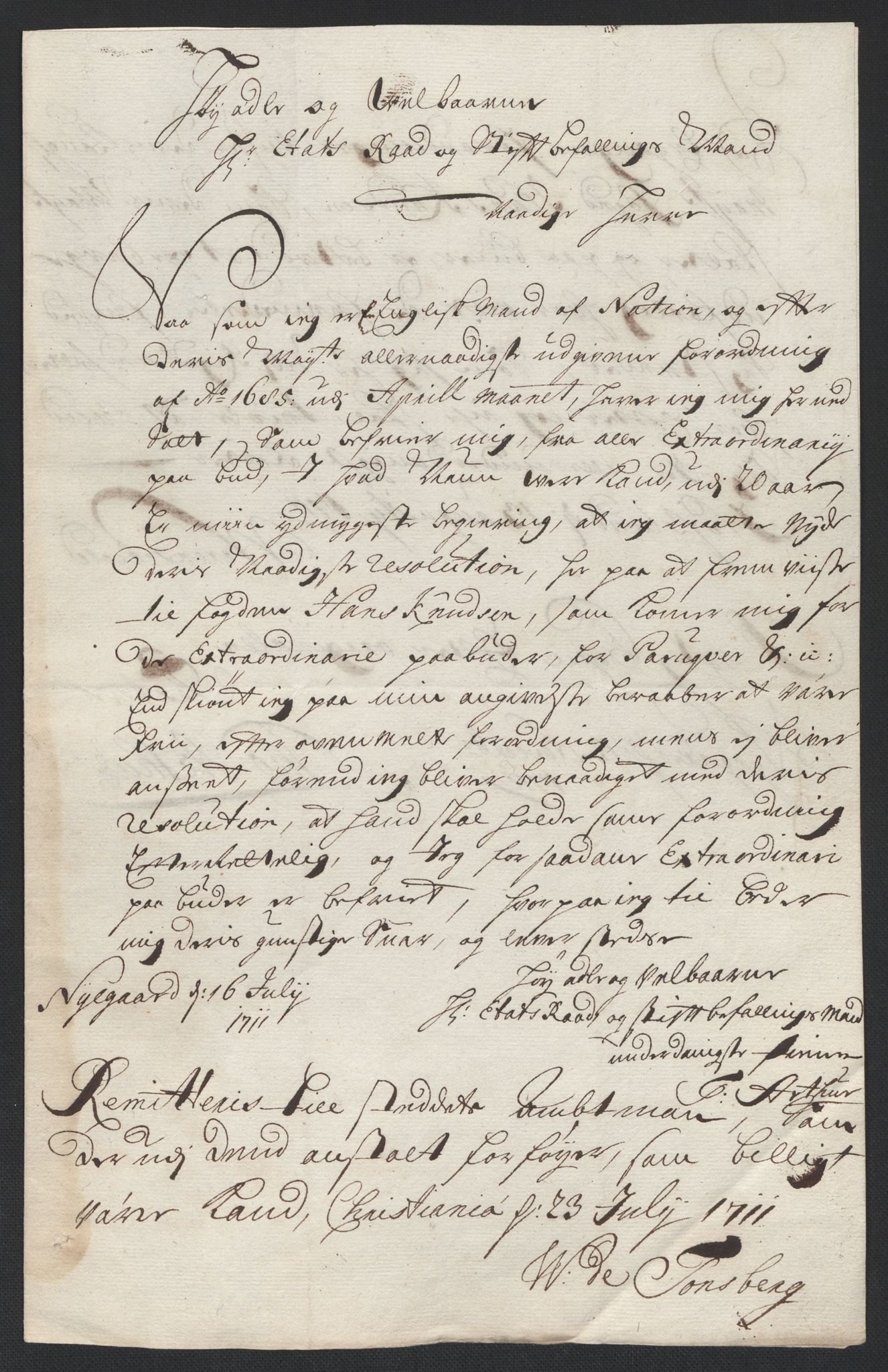 Rentekammeret inntil 1814, Reviderte regnskaper, Fogderegnskap, AV/RA-EA-4092/R04/L0136: Fogderegnskap Moss, Onsøy, Tune, Veme og Åbygge, 1711, p. 356