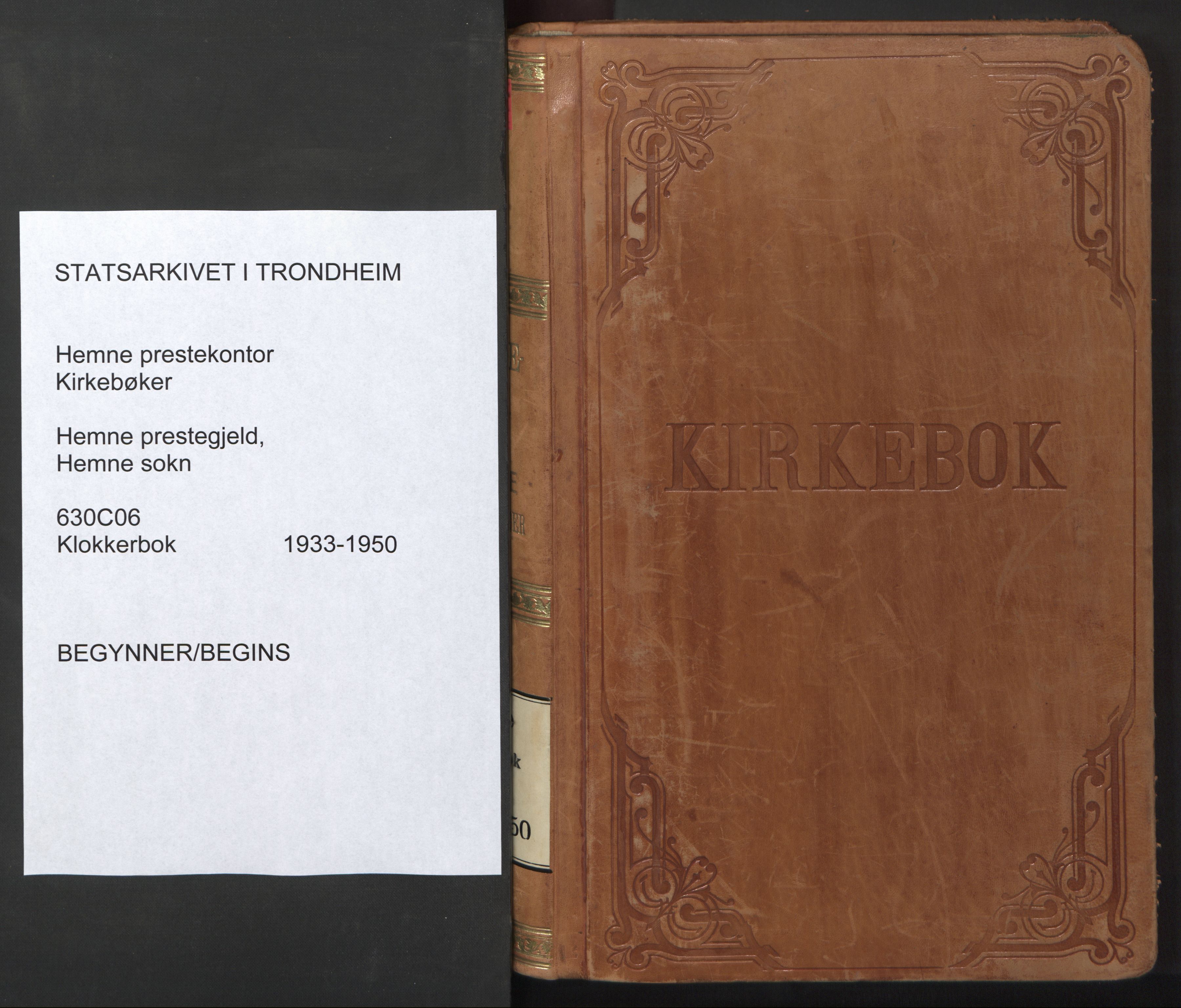 Ministerialprotokoller, klokkerbøker og fødselsregistre - Sør-Trøndelag, SAT/A-1456/630/L0508: Parish register (copy) no. 630C06, 1933-1950