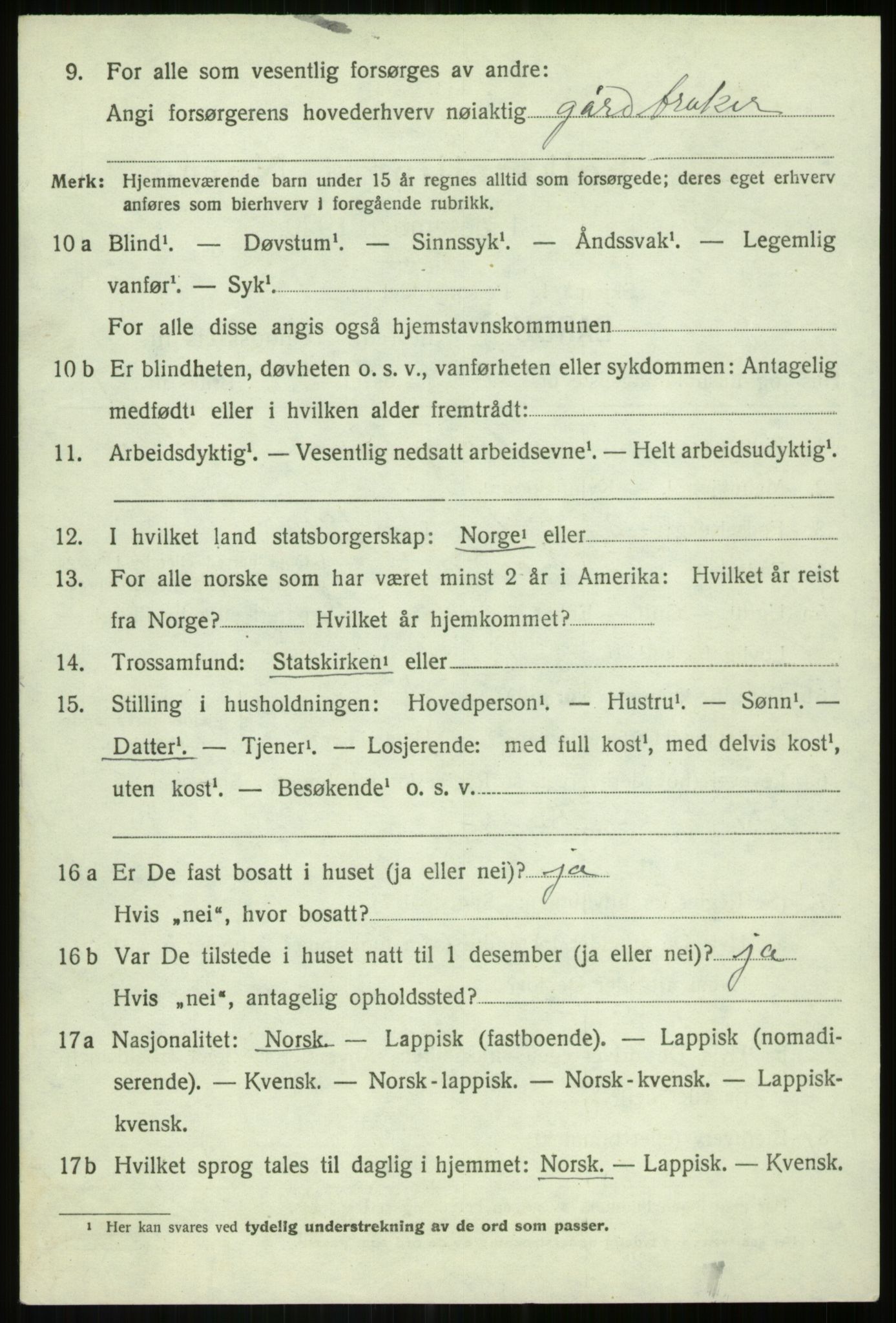 SATØ, 1920 census for Bardu, 1920, p. 3494