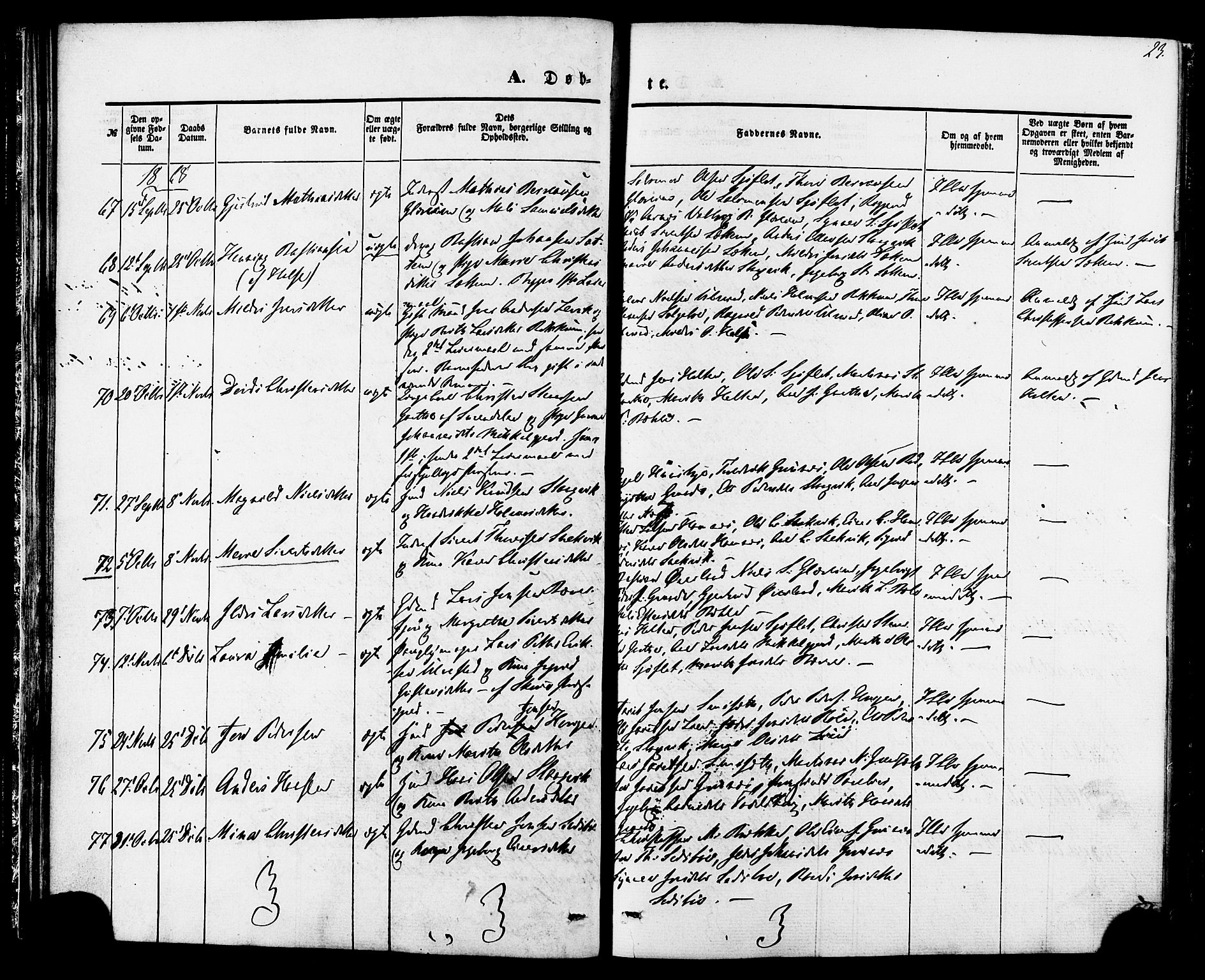 Ministerialprotokoller, klokkerbøker og fødselsregistre - Møre og Romsdal, AV/SAT-A-1454/592/L1027: Parish register (official) no. 592A05, 1865-1878, p. 23