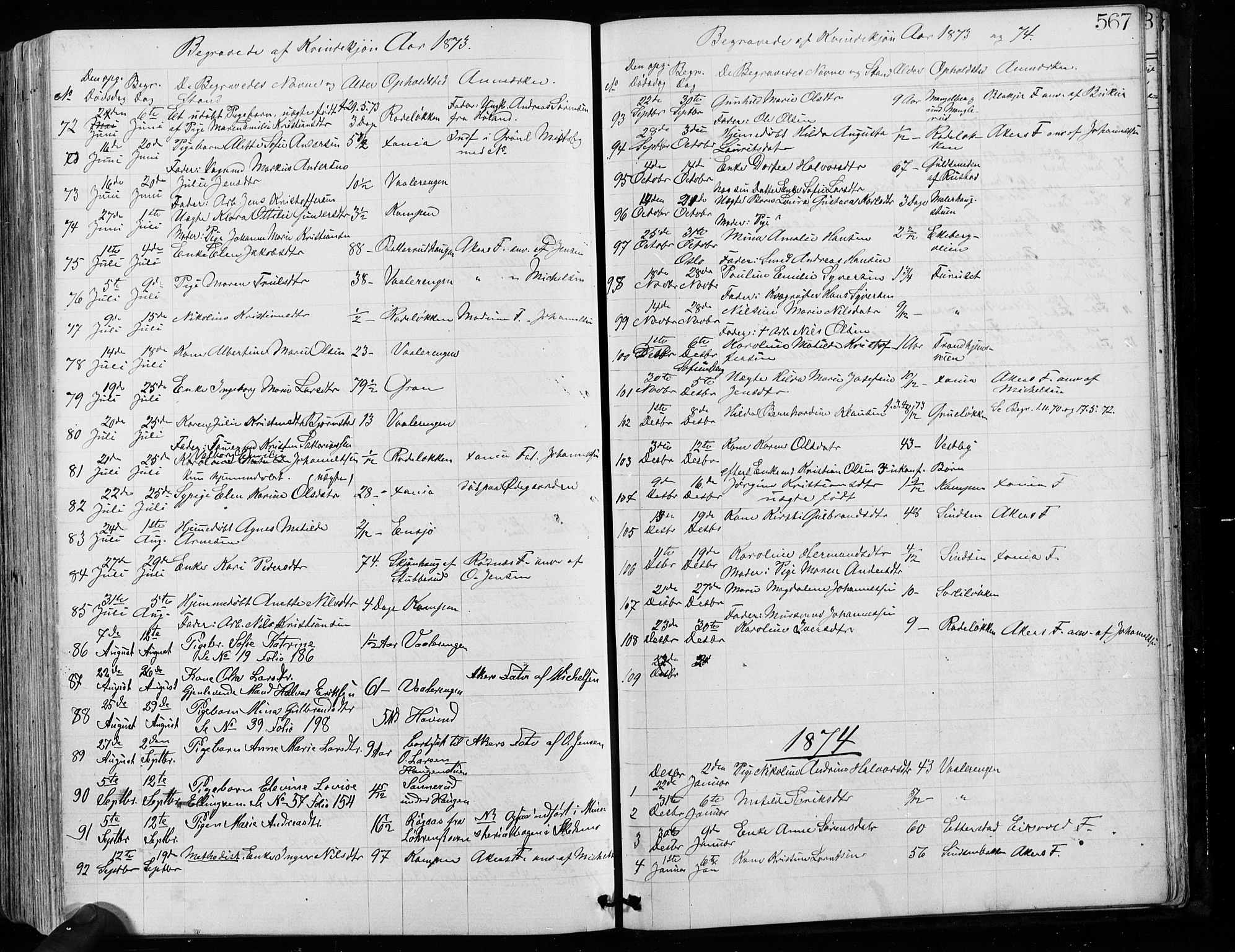Østre Aker prestekontor Kirkebøker, SAO/A-10840/G/Ga/L0003: Parish register (copy) no. I 3, 1868-1913, p. 567