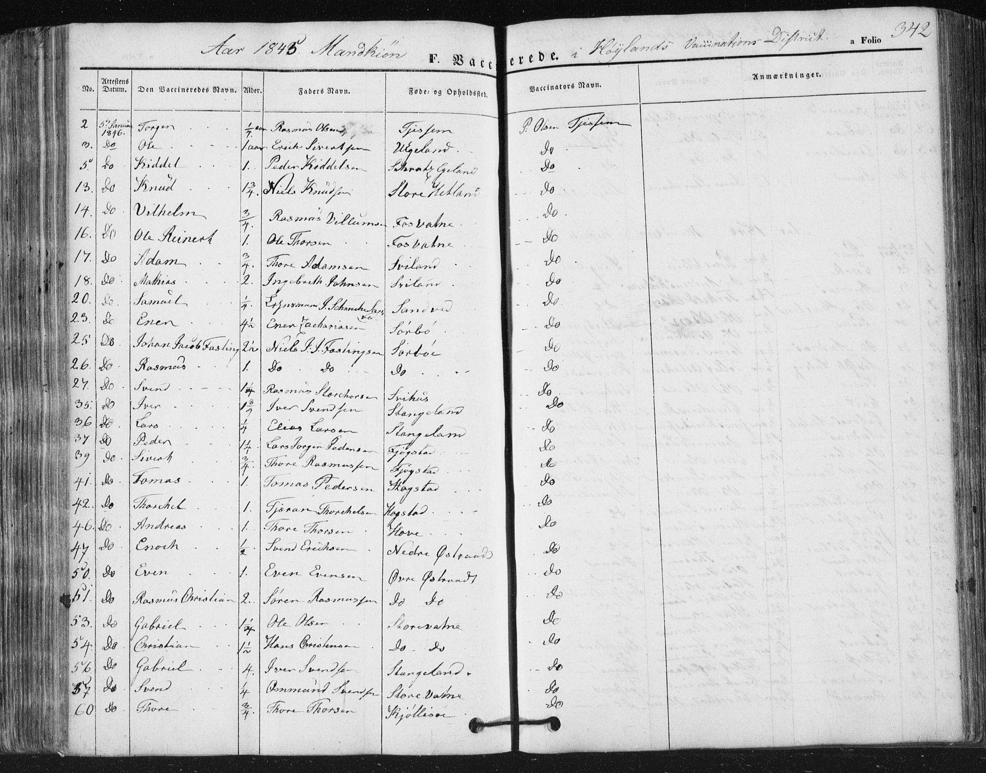 Høyland sokneprestkontor, AV/SAST-A-101799/001/30BA/L0008: Parish register (official) no. A 8, 1841-1856, p. 342