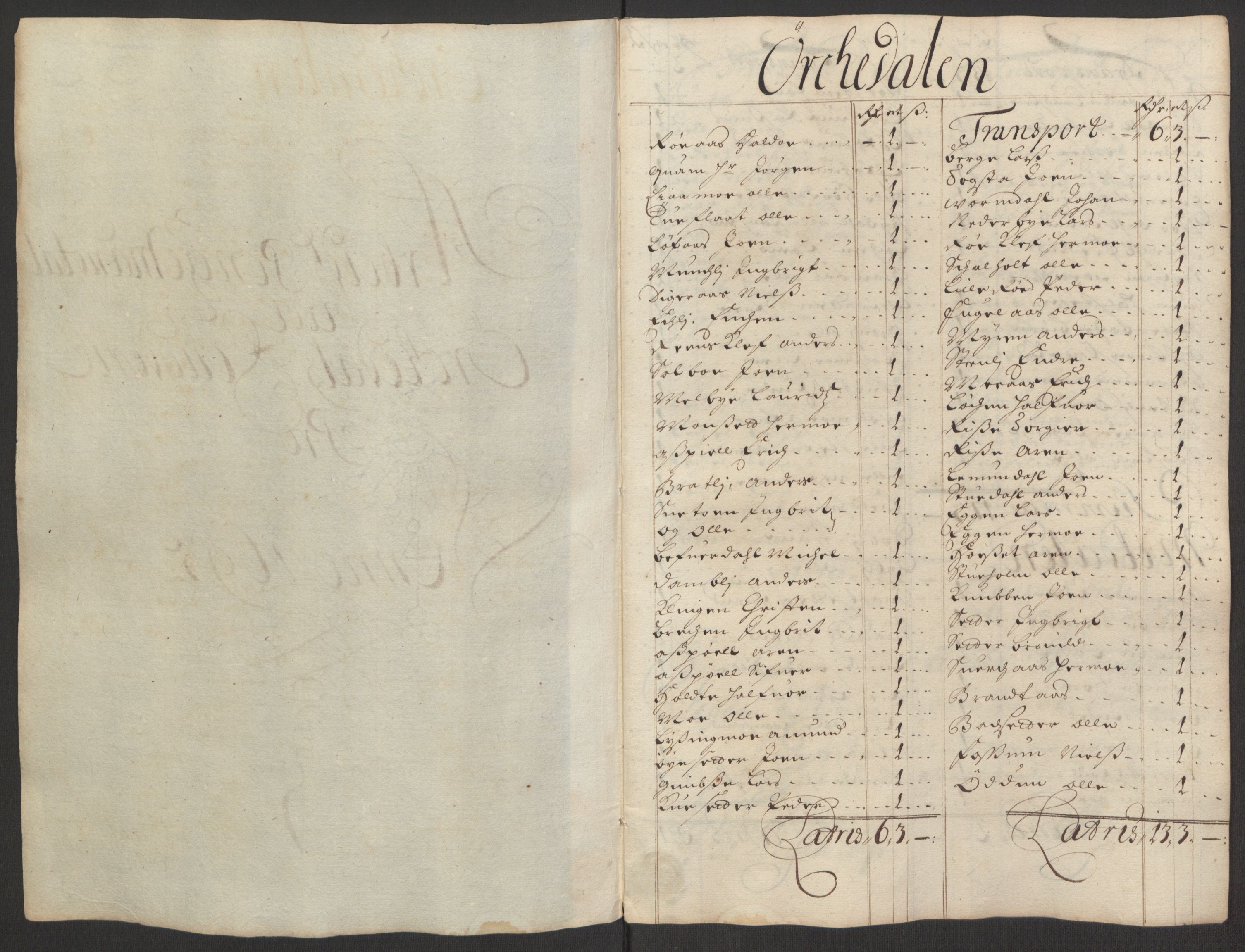 Rentekammeret inntil 1814, Reviderte regnskaper, Fogderegnskap, RA/EA-4092/R60/L3945: Fogderegnskap Orkdal og Gauldal, 1695, p. 188