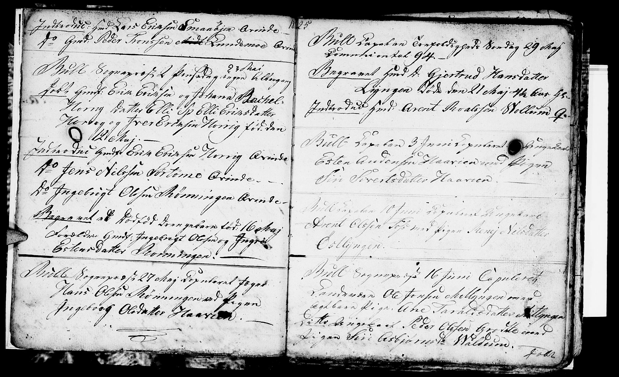 Ministerialprotokoller, klokkerbøker og fødselsregistre - Sør-Trøndelag, AV/SAT-A-1456/692/L1109: Parish register (copy) no. 692C04, 1825-1827
