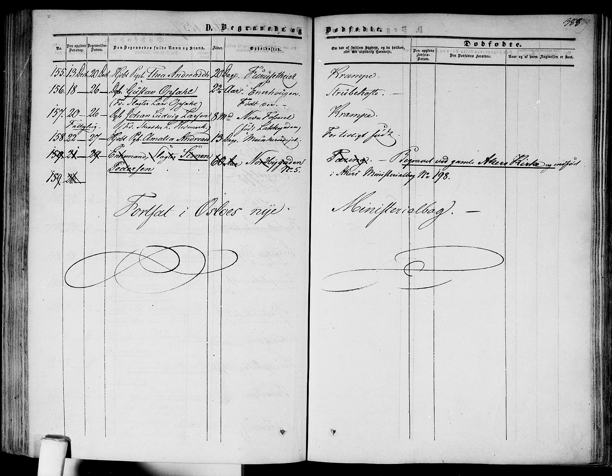 Gamlebyen prestekontor Kirkebøker, AV/SAO-A-10884/F/Fa/L0004: Parish register (official) no. 4, 1850-1857, p. 388