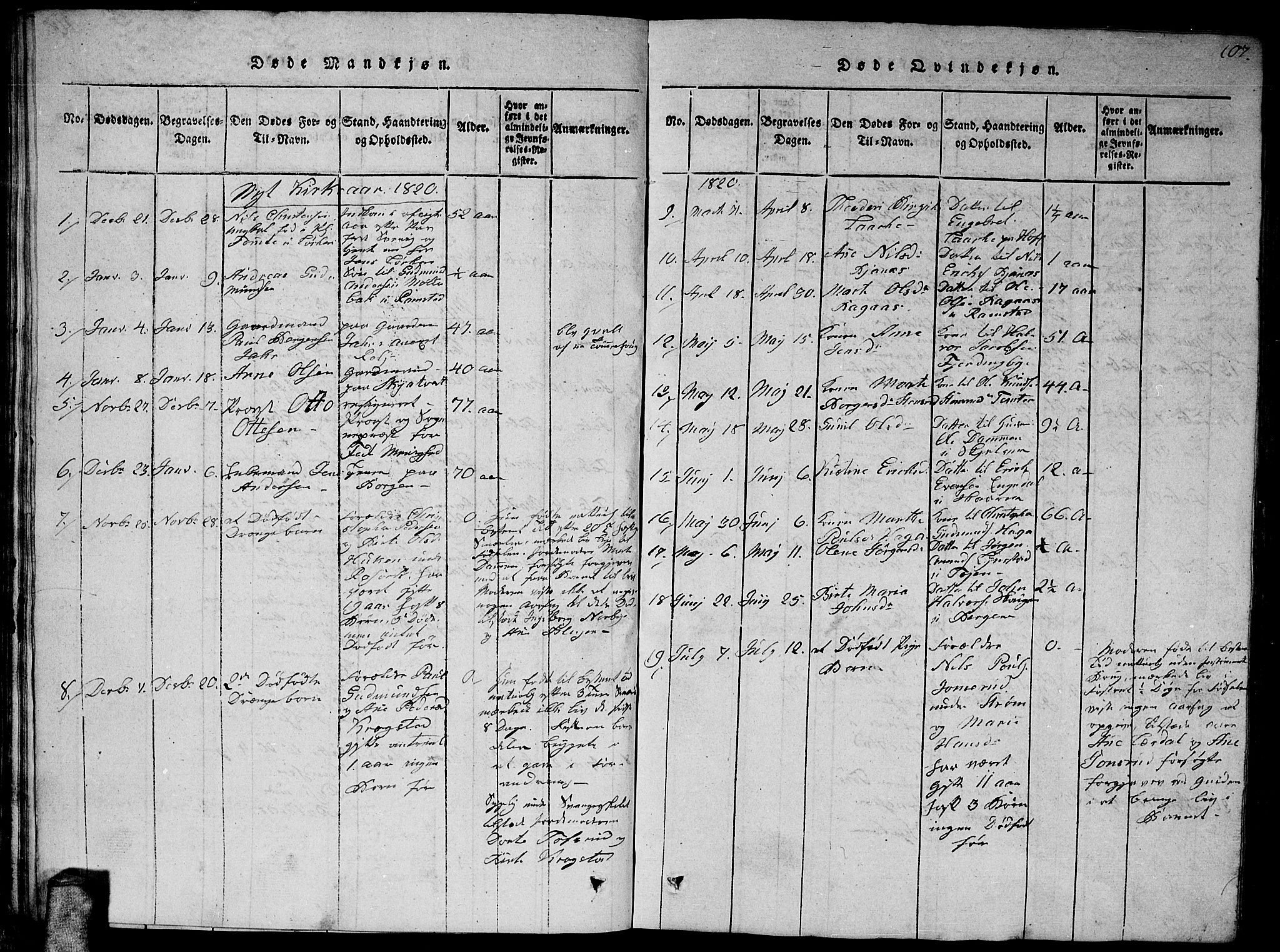 Fet prestekontor Kirkebøker, AV/SAO-A-10370a/G/Ga/L0001: Parish register (copy) no. I 1, 1815-1842, p. 107
