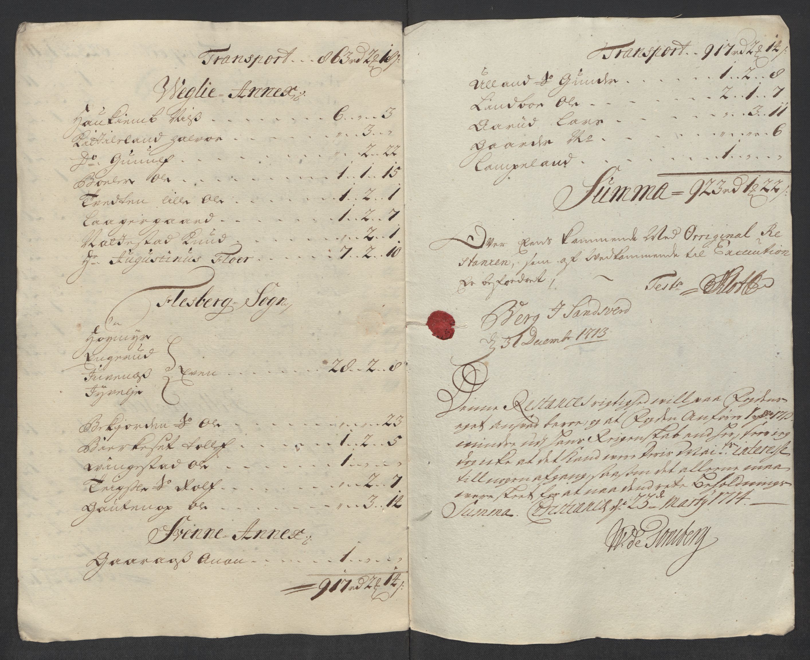 Rentekammeret inntil 1814, Reviderte regnskaper, Fogderegnskap, AV/RA-EA-4092/R24/L1588: Fogderegnskap Numedal og Sandsvær, 1713, p. 24