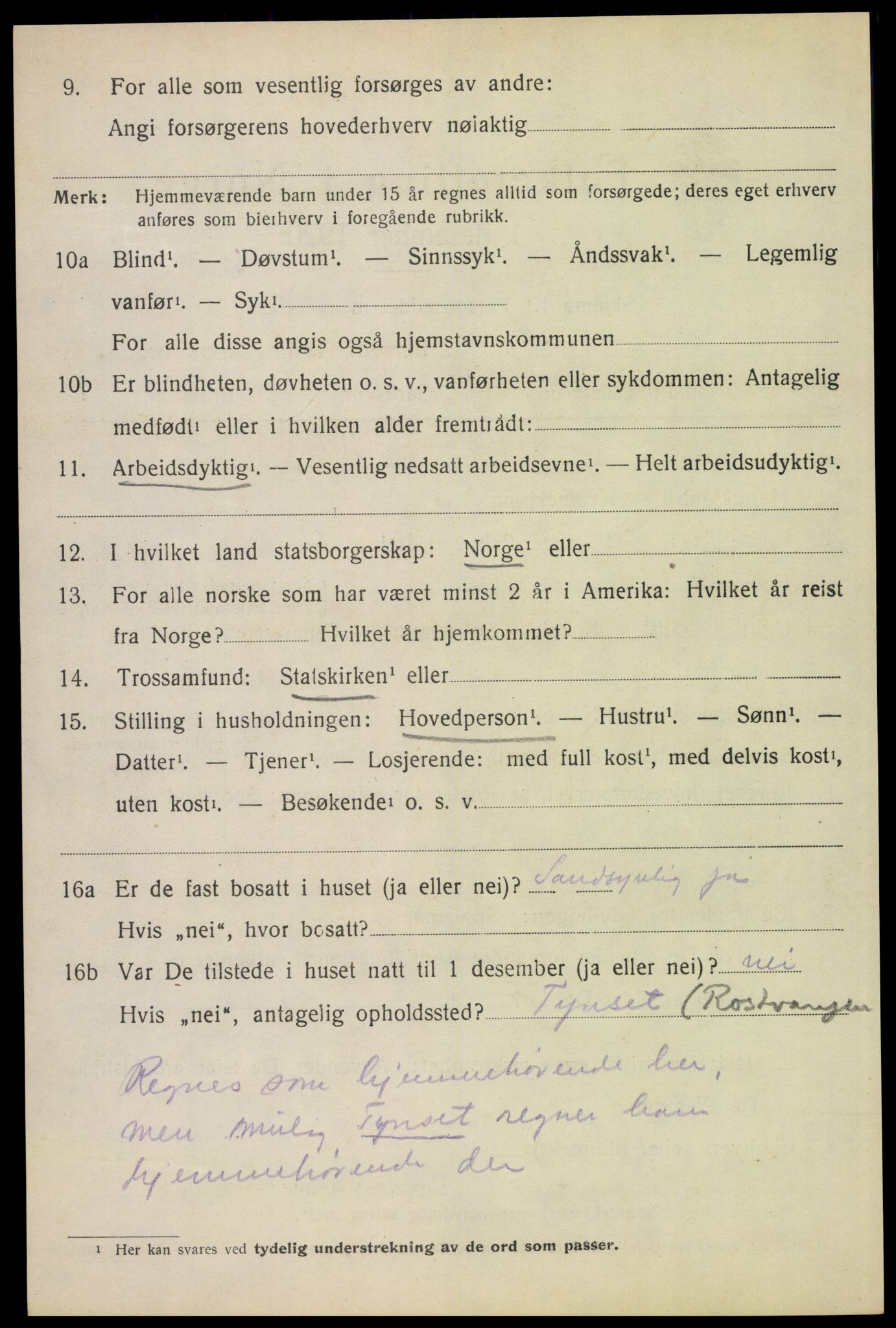 SAH, 1920 census for Stor-Elvdal, 1920, p. 5827