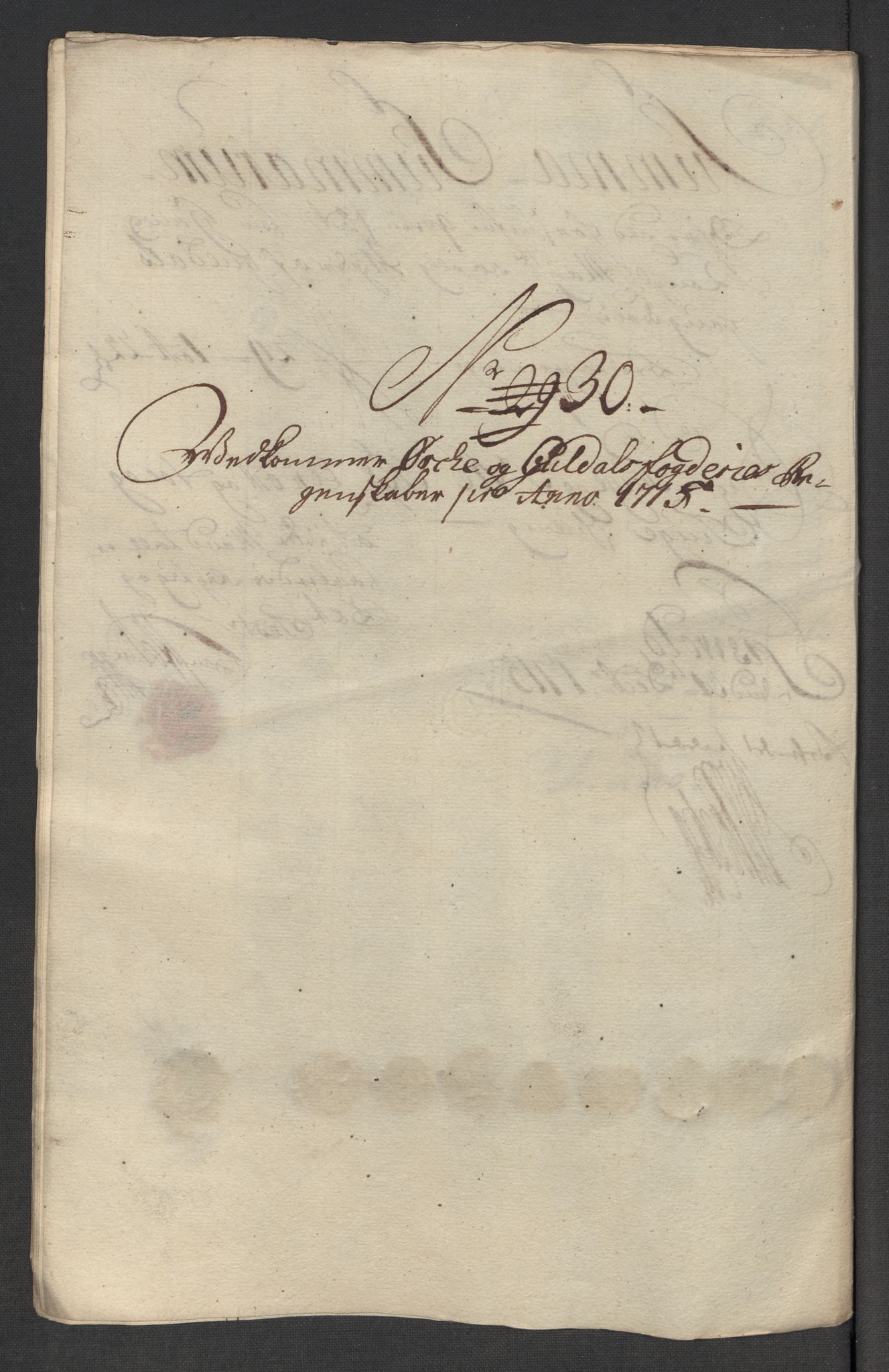 Rentekammeret inntil 1814, Reviderte regnskaper, Fogderegnskap, AV/RA-EA-4092/R60/L3966: Fogderegnskap Orkdal og Gauldal, 1715, p. 311