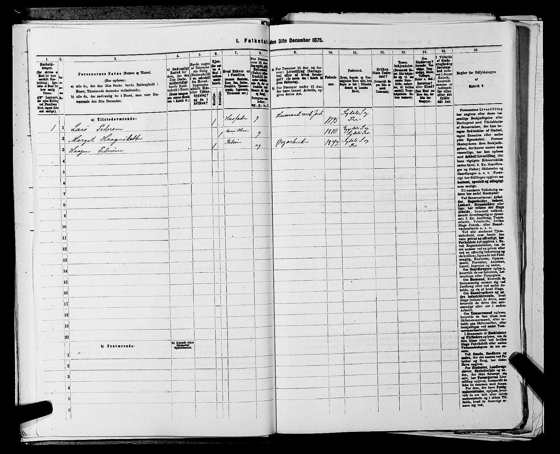 SAKO, 1875 census for 0621P Sigdal, 1875, p. 559