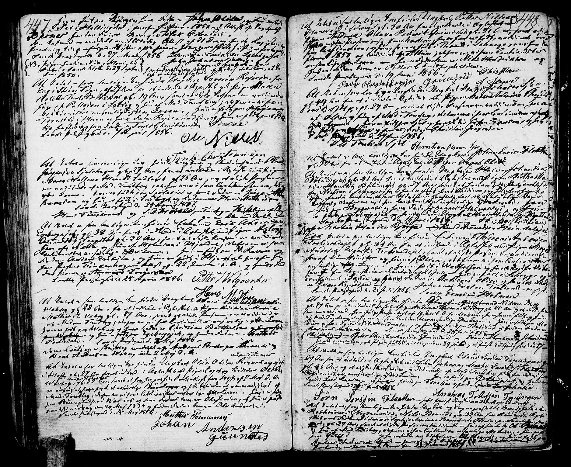 Sande Kirkebøker, SAKO/A-53/F/Fa/L0002: Parish register (official) no. 2, 1804-1814, p. 447-448