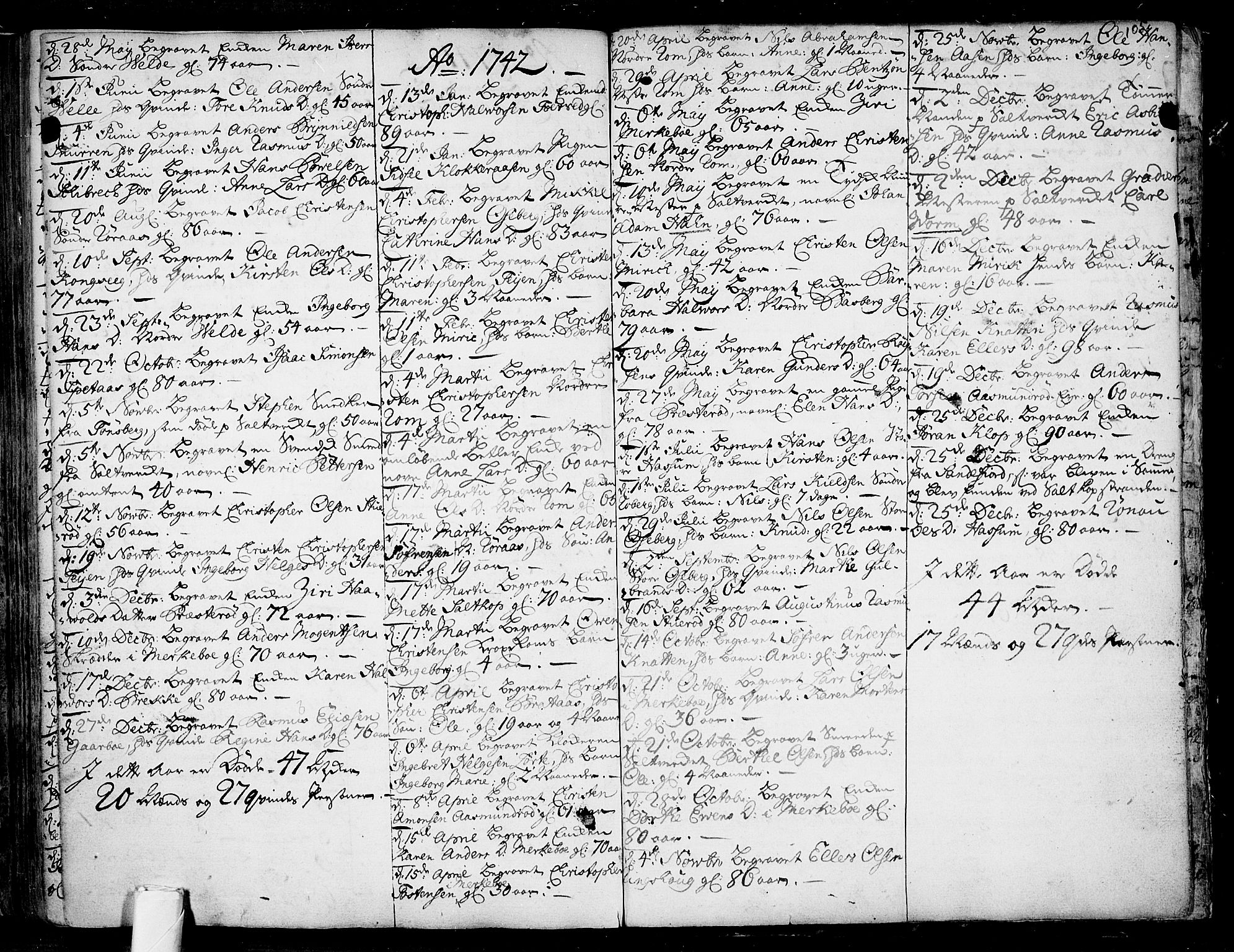 Sem kirkebøker, SAKO/A-5/F/Fb/L0001: Parish register (official) no. II 1, 1702-1764, p. 105