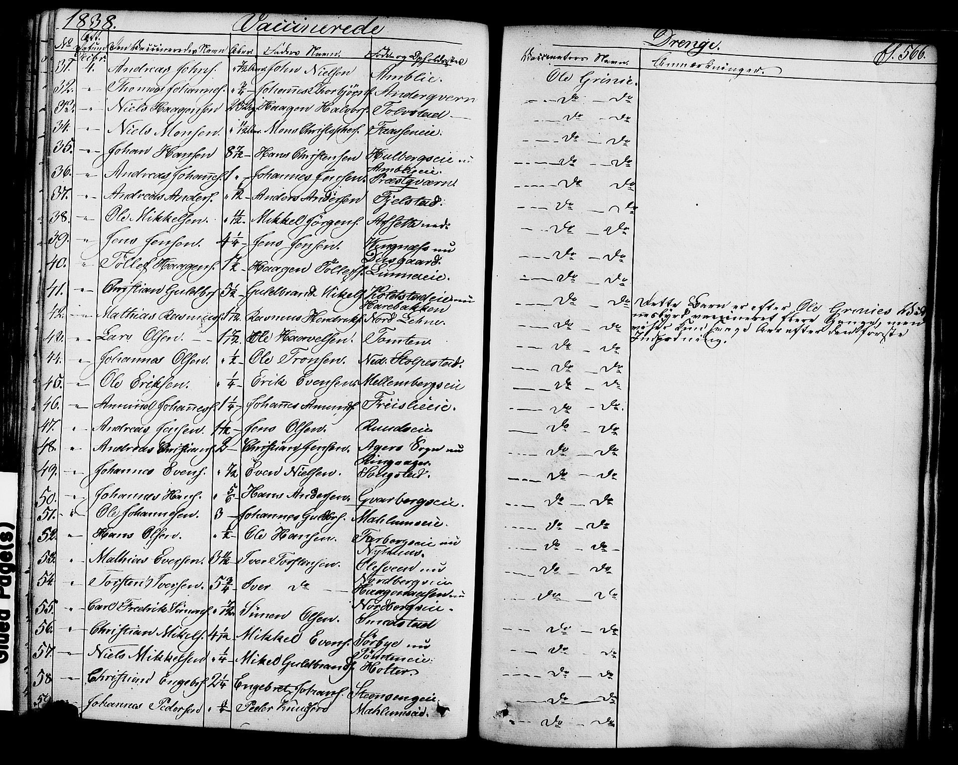 Ringsaker prestekontor, SAH/PREST-014/K/Ka/L0008: Parish register (official) no. 8, 1837-1850, p. 566