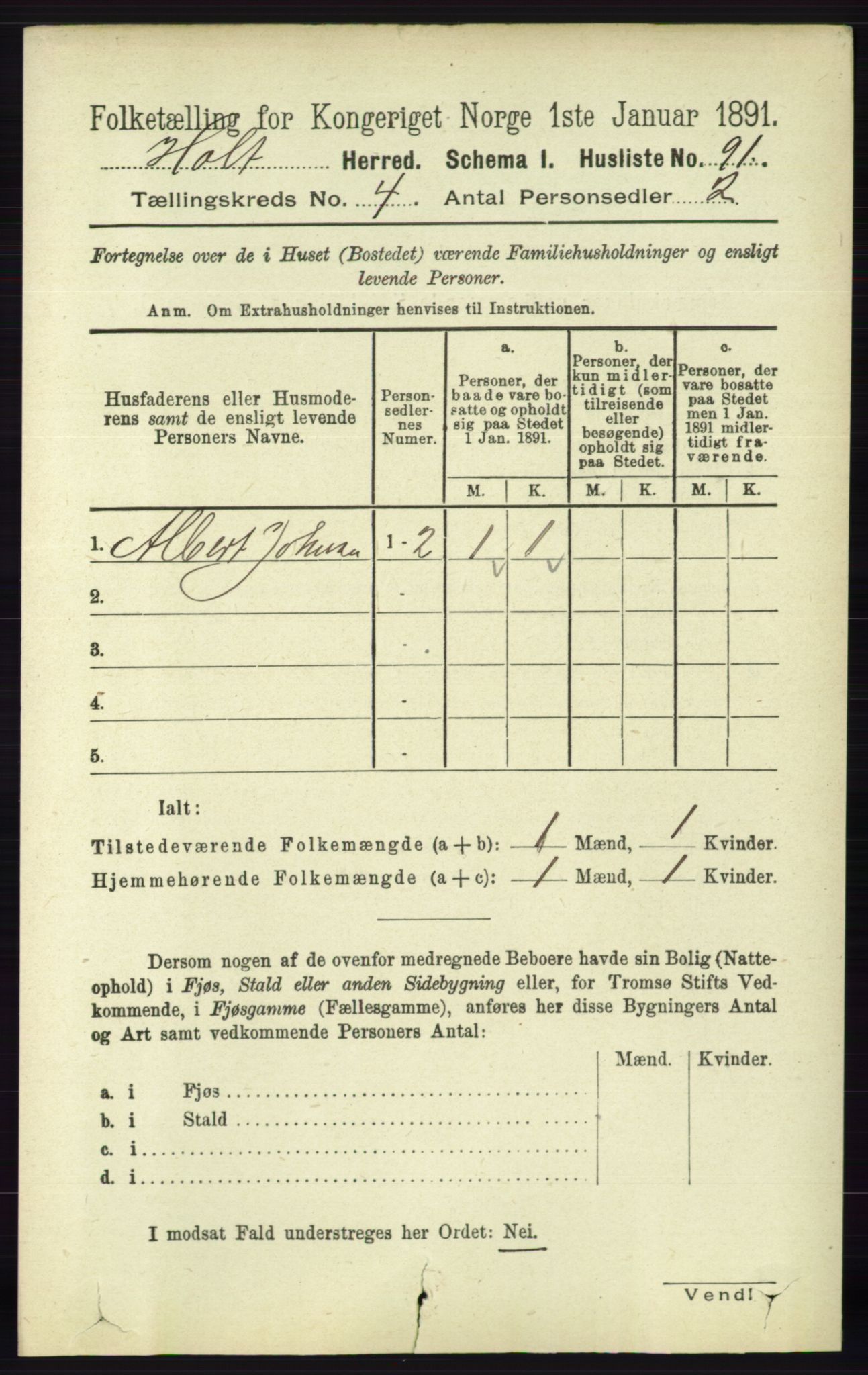 RA, 1891 census for 0914 Holt, 1891, p. 1635