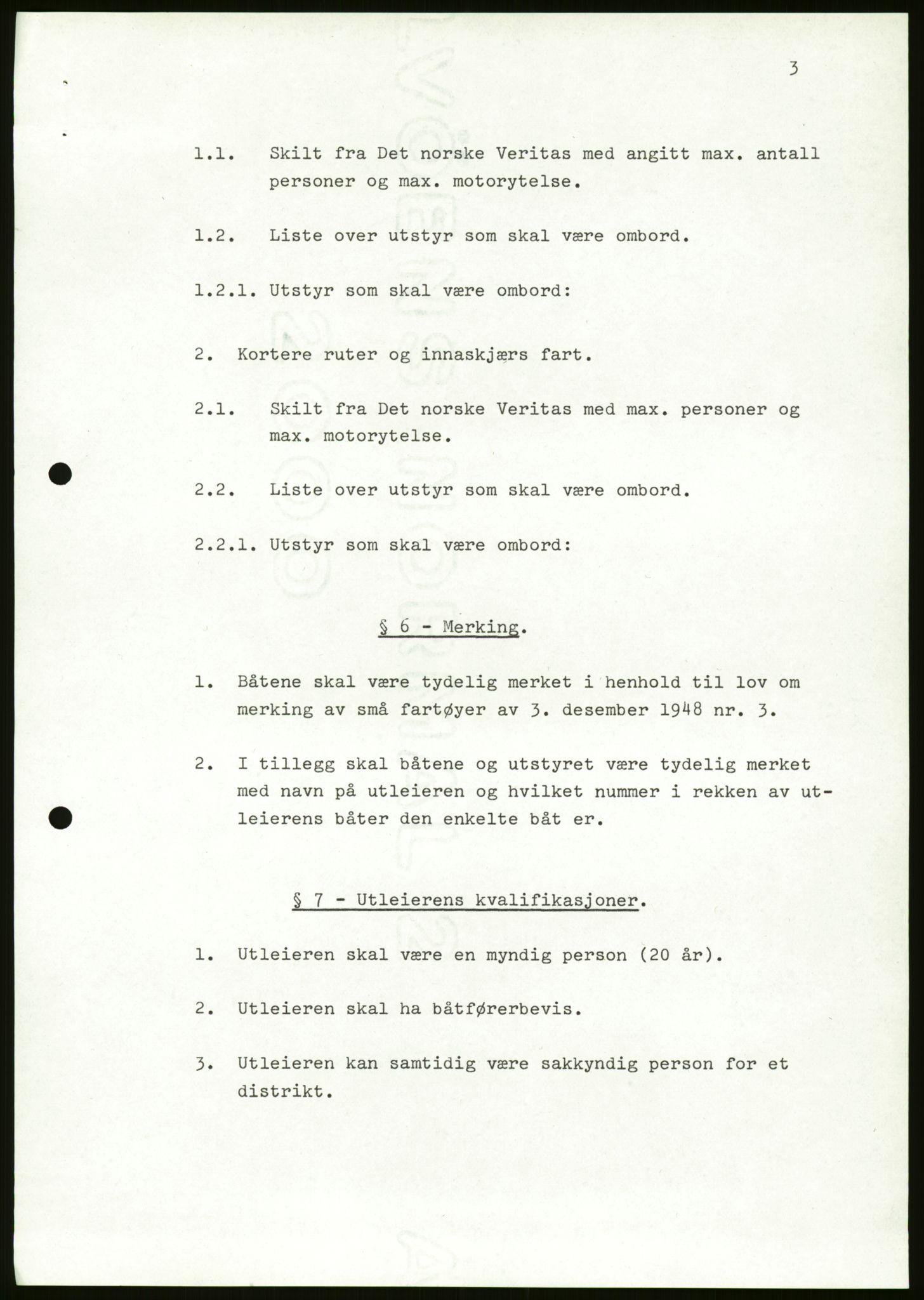 Sjøfartsdirektoratet med forløpere, generelt arkiv, AV/RA-S-1407/D/Du/Duc/L0642/0001: Skipskontrollen - Forskrifter / Forskrift om utleiebåter (2 mapper), 1978-1987, p. 111