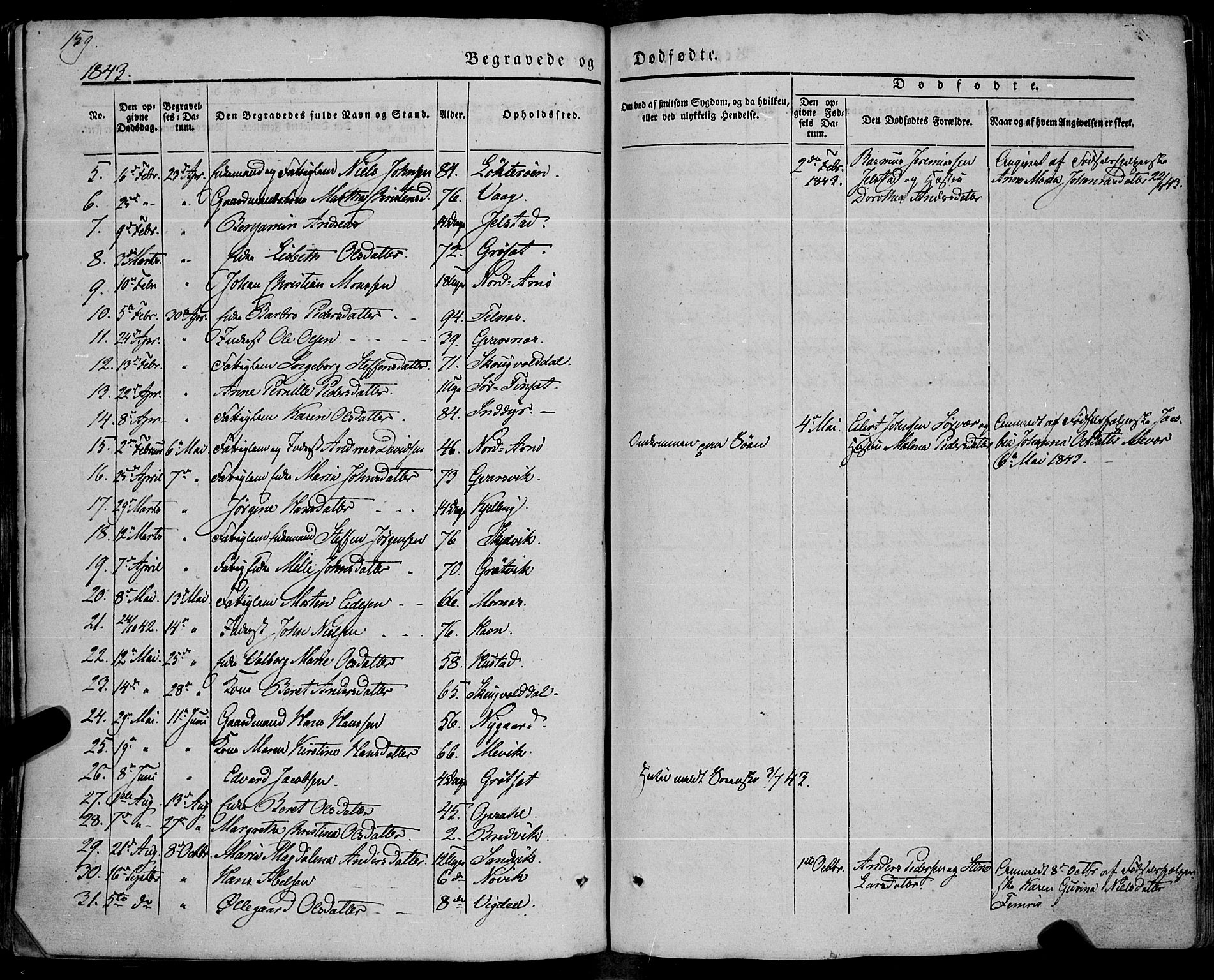 Ministerialprotokoller, klokkerbøker og fødselsregistre - Nordland, AV/SAT-A-1459/805/L0097: Parish register (official) no. 805A04, 1837-1861, p. 159