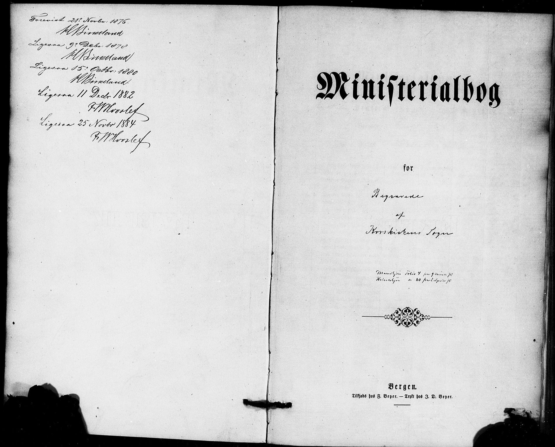 Korskirken sokneprestembete, SAB/A-76101/H/Haa/L0046: Parish register (official) no. E 4, 1875-1883
