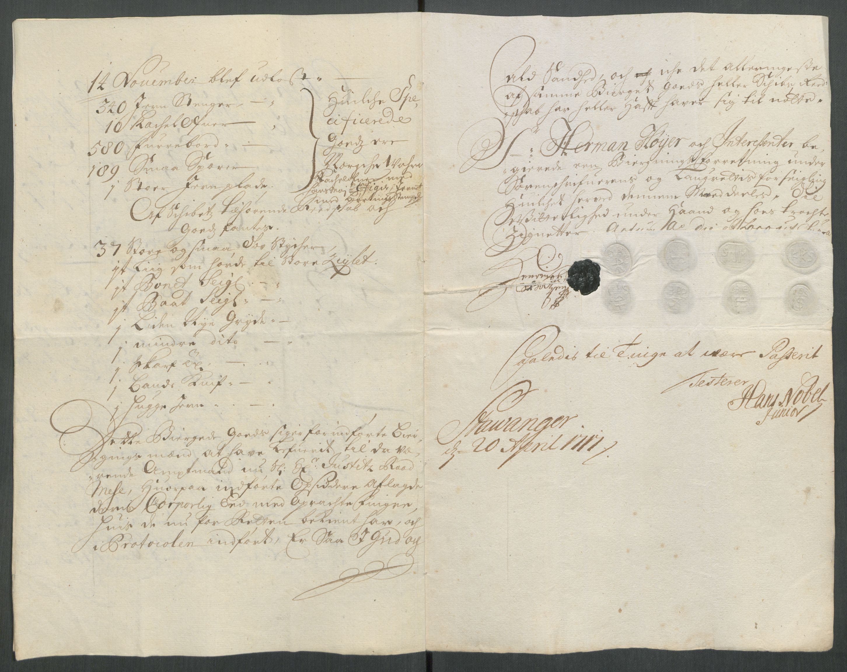 Rentekammeret inntil 1814, Reviderte regnskaper, Fogderegnskap, AV/RA-EA-4092/R47/L2868: Fogderegnskap Ryfylke, 1715, p. 308