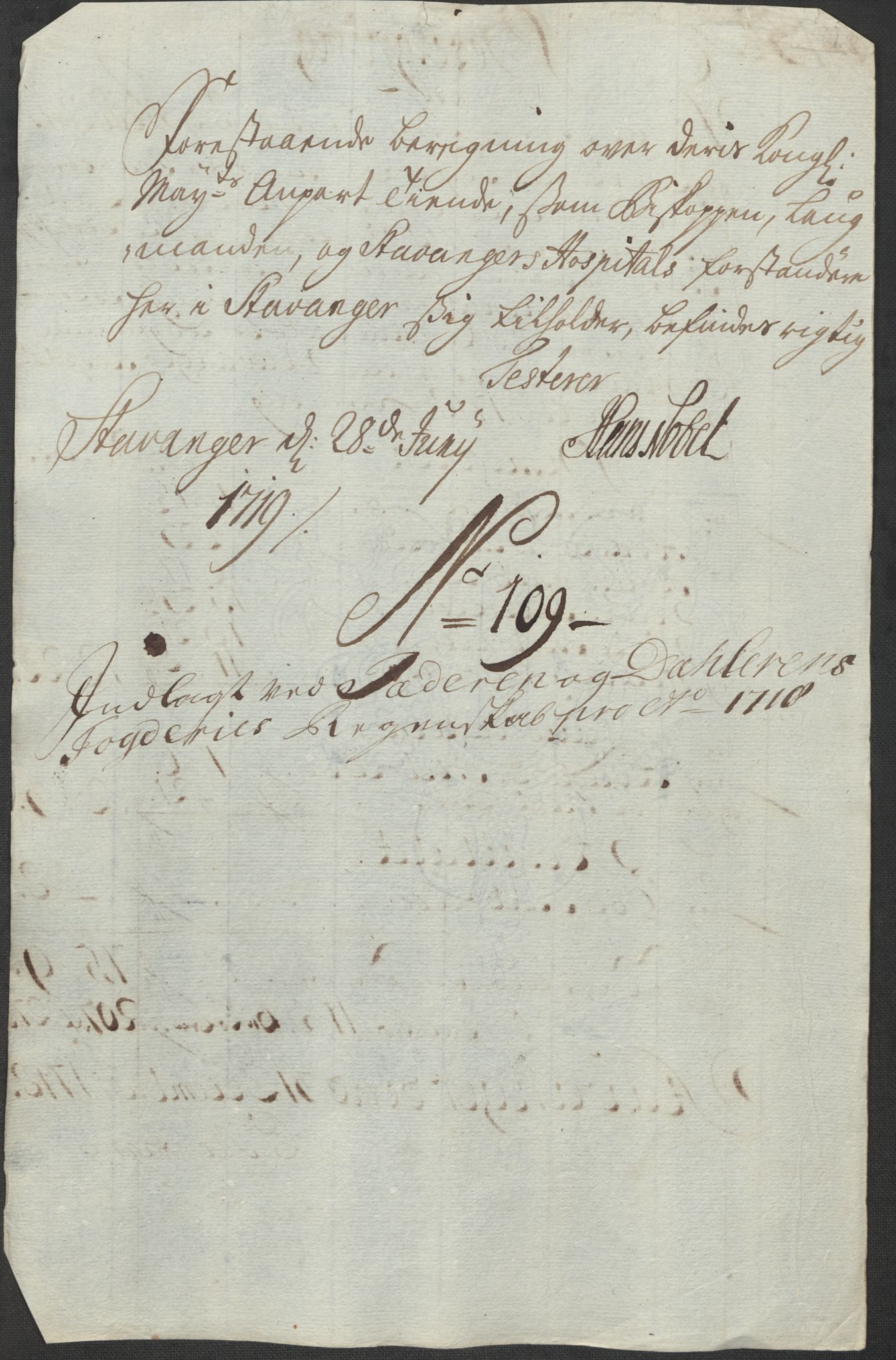 Rentekammeret inntil 1814, Reviderte regnskaper, Fogderegnskap, AV/RA-EA-4092/R46/L2743: Fogderegnskap Jæren og Dalane, 1718, p. 376