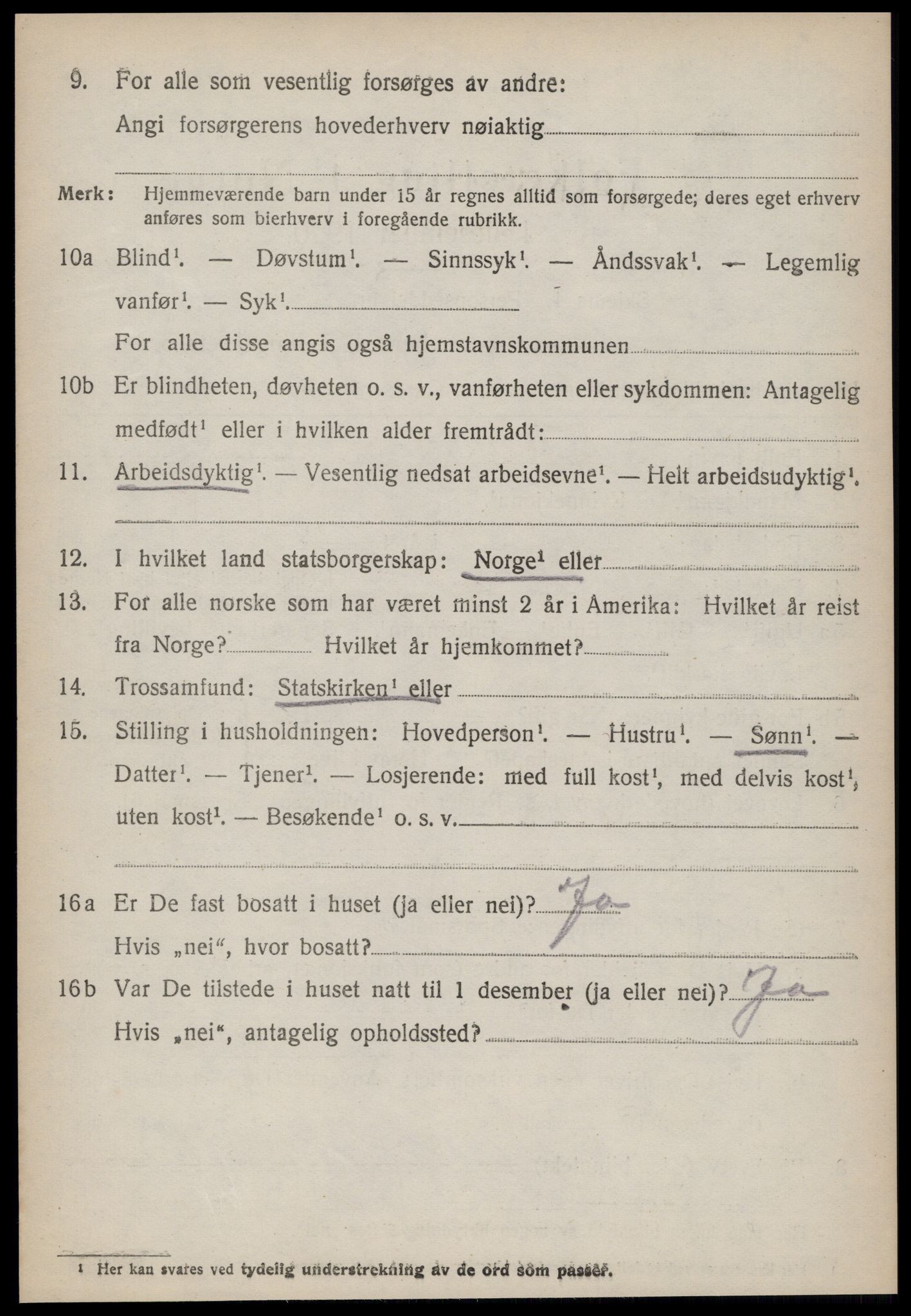 SAT, 1920 census for Vatne, 1920, p. 2667