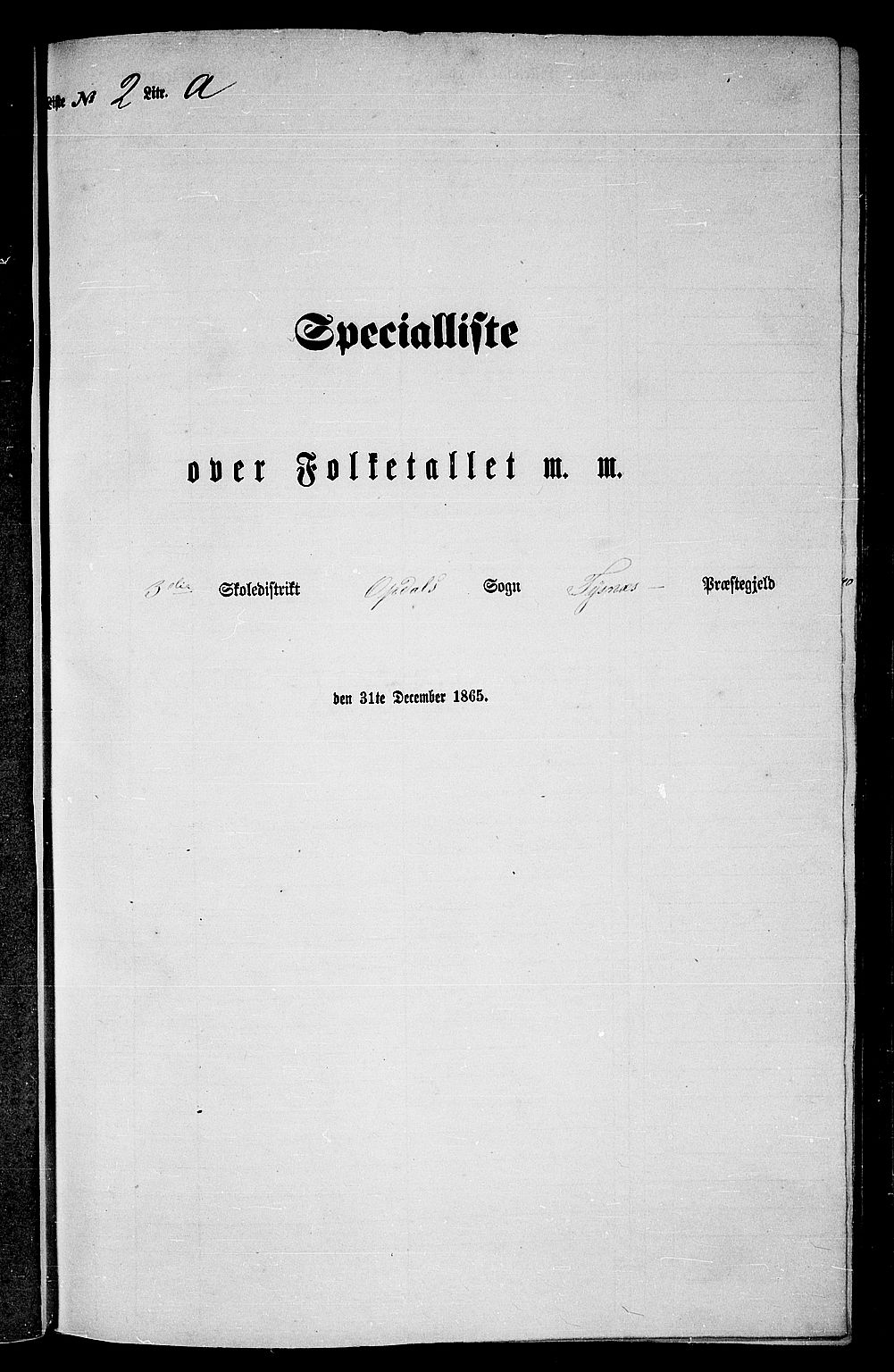 RA, 1865 census for Tysnes, 1865, p. 31