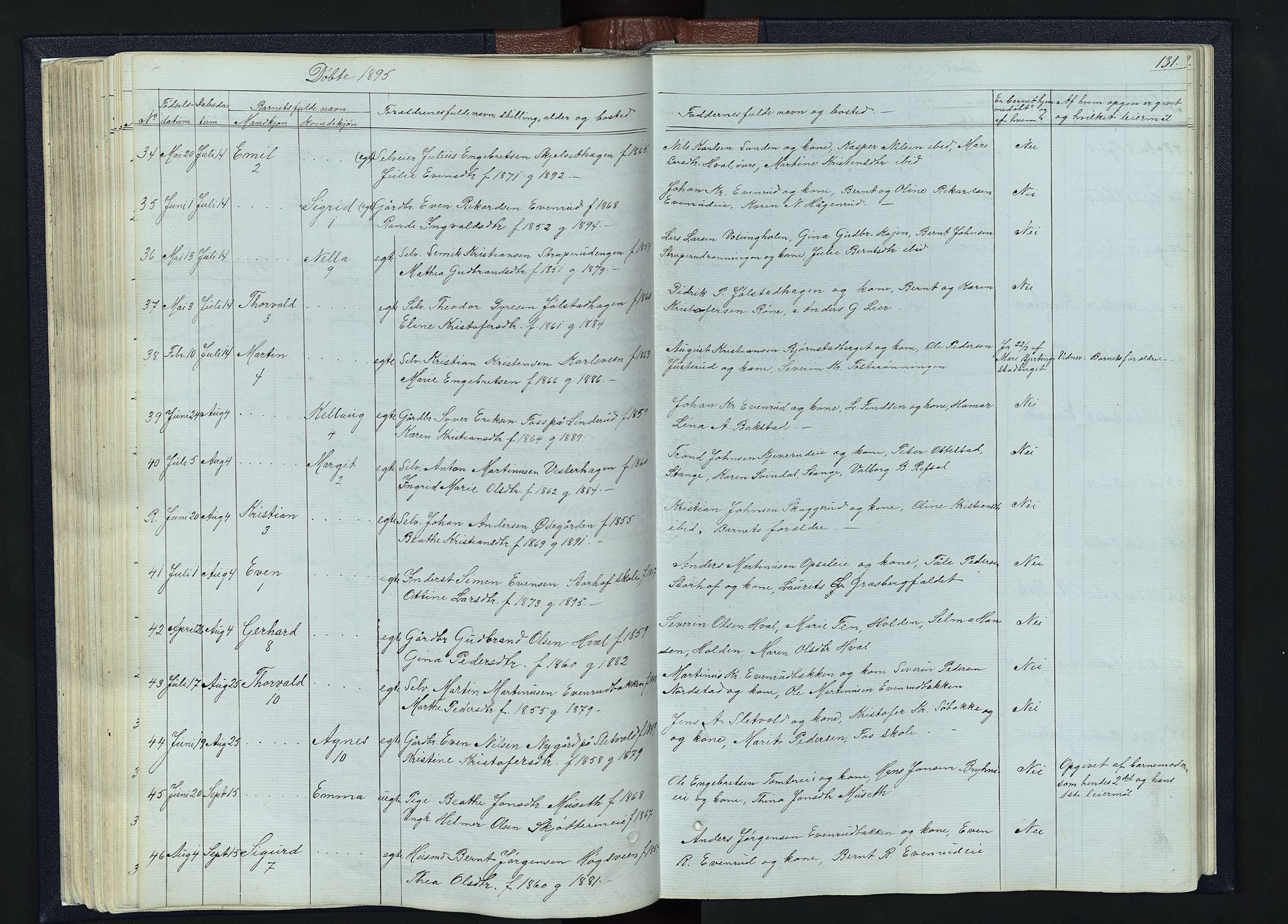 Romedal prestekontor, AV/SAH-PREST-004/L/L0010: Parish register (copy) no. 10, 1860-1895, p. 131