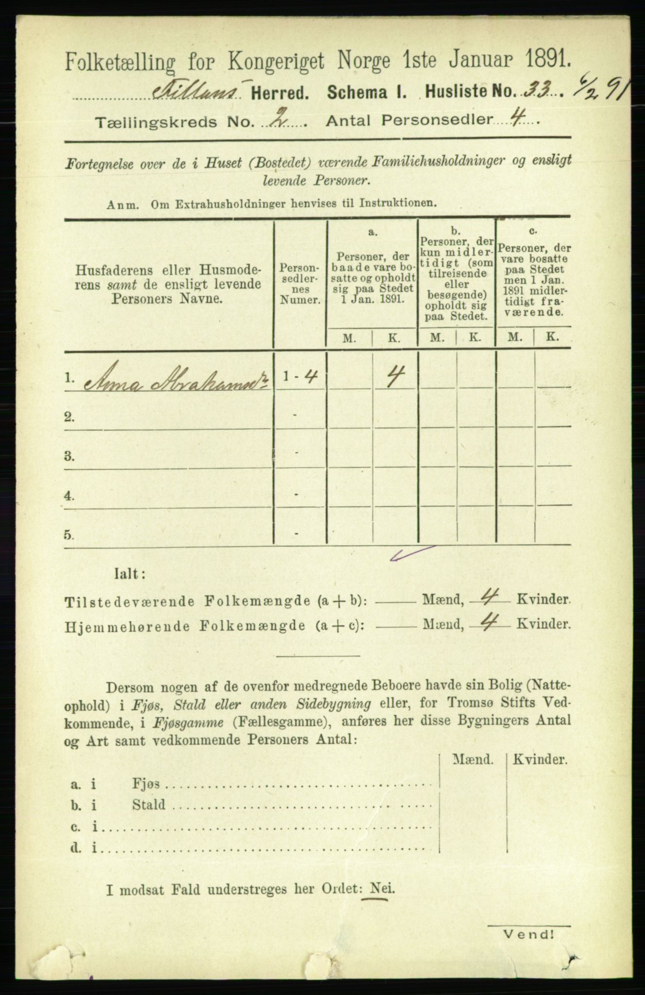 RA, 1891 census for 1616 Fillan, 1891, p. 222