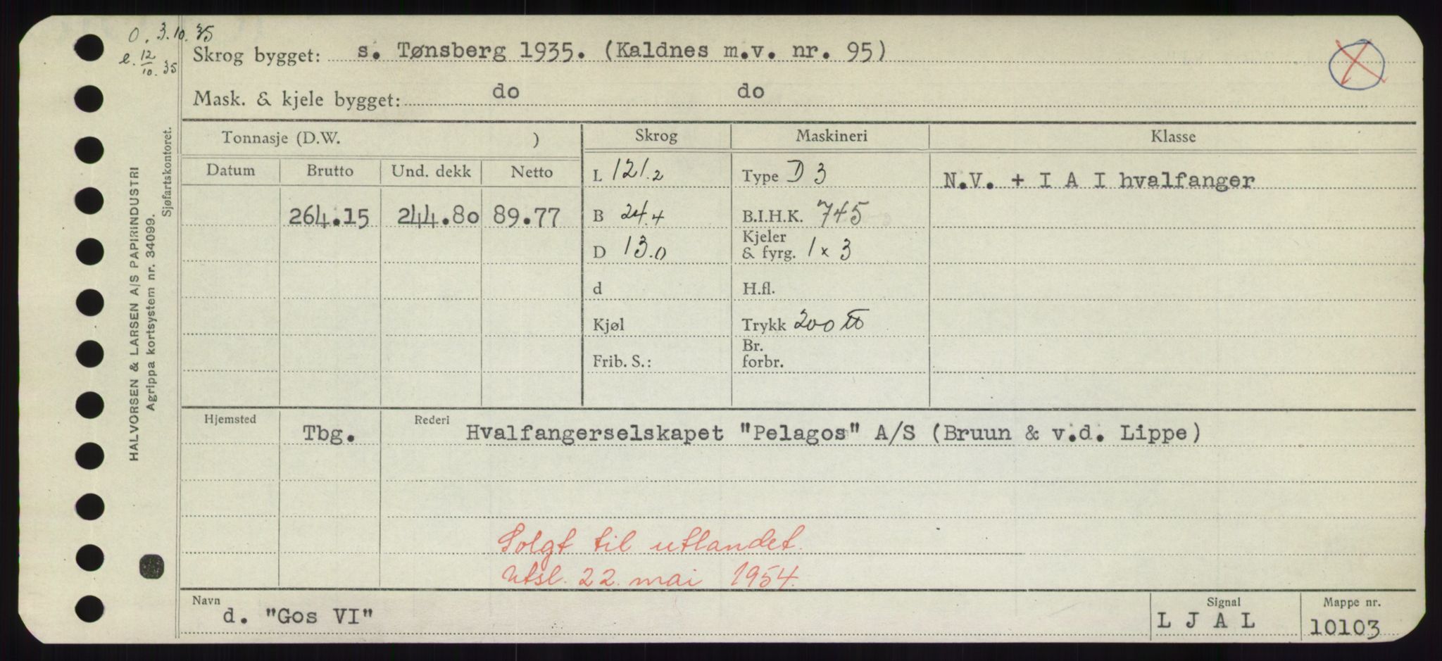 Sjøfartsdirektoratet med forløpere, Skipsmålingen, AV/RA-S-1627/H/Hd/L0013: Fartøy, Gne-Gås, p. 91